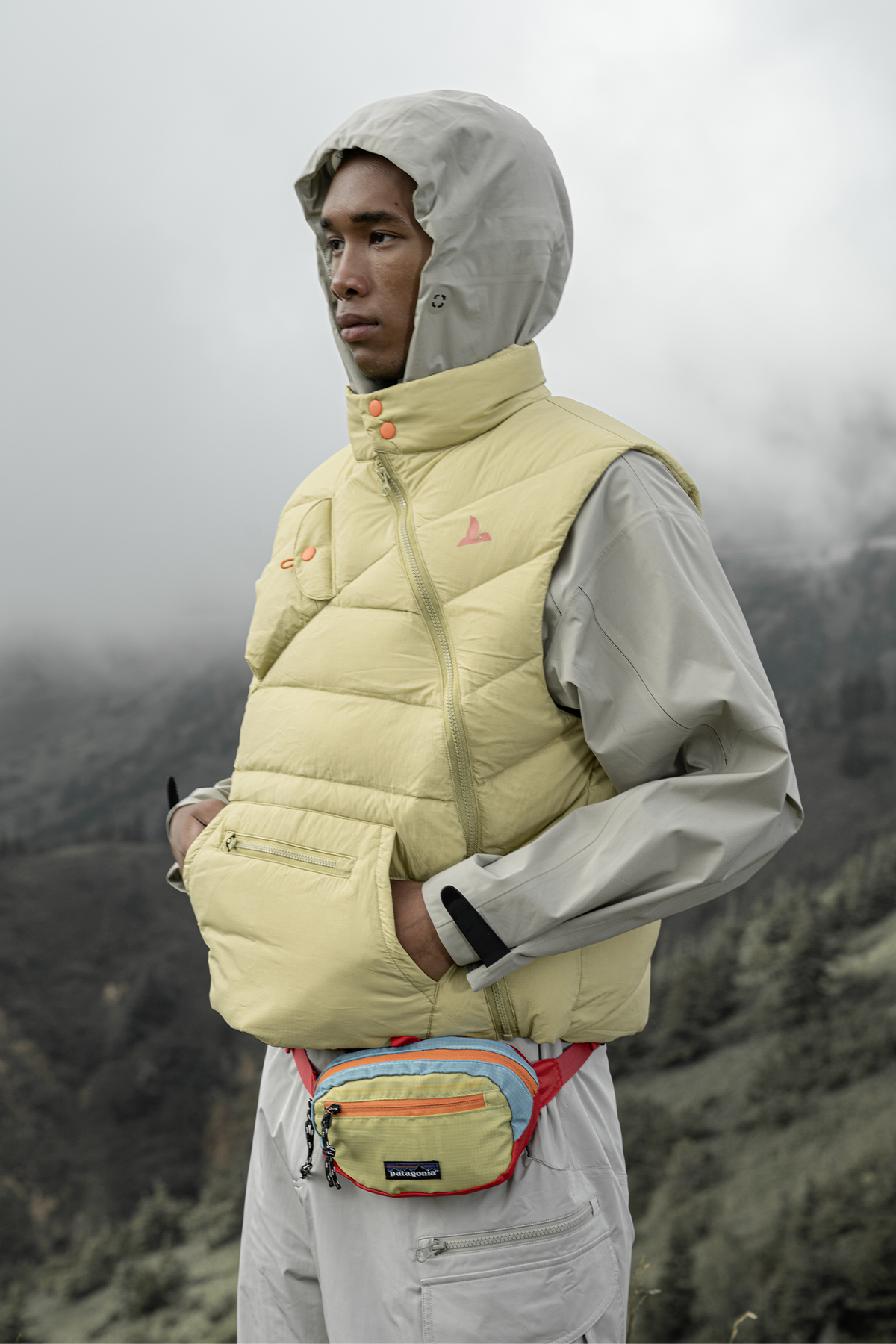 HALCYON Asymmetric Down Puffer Vest
