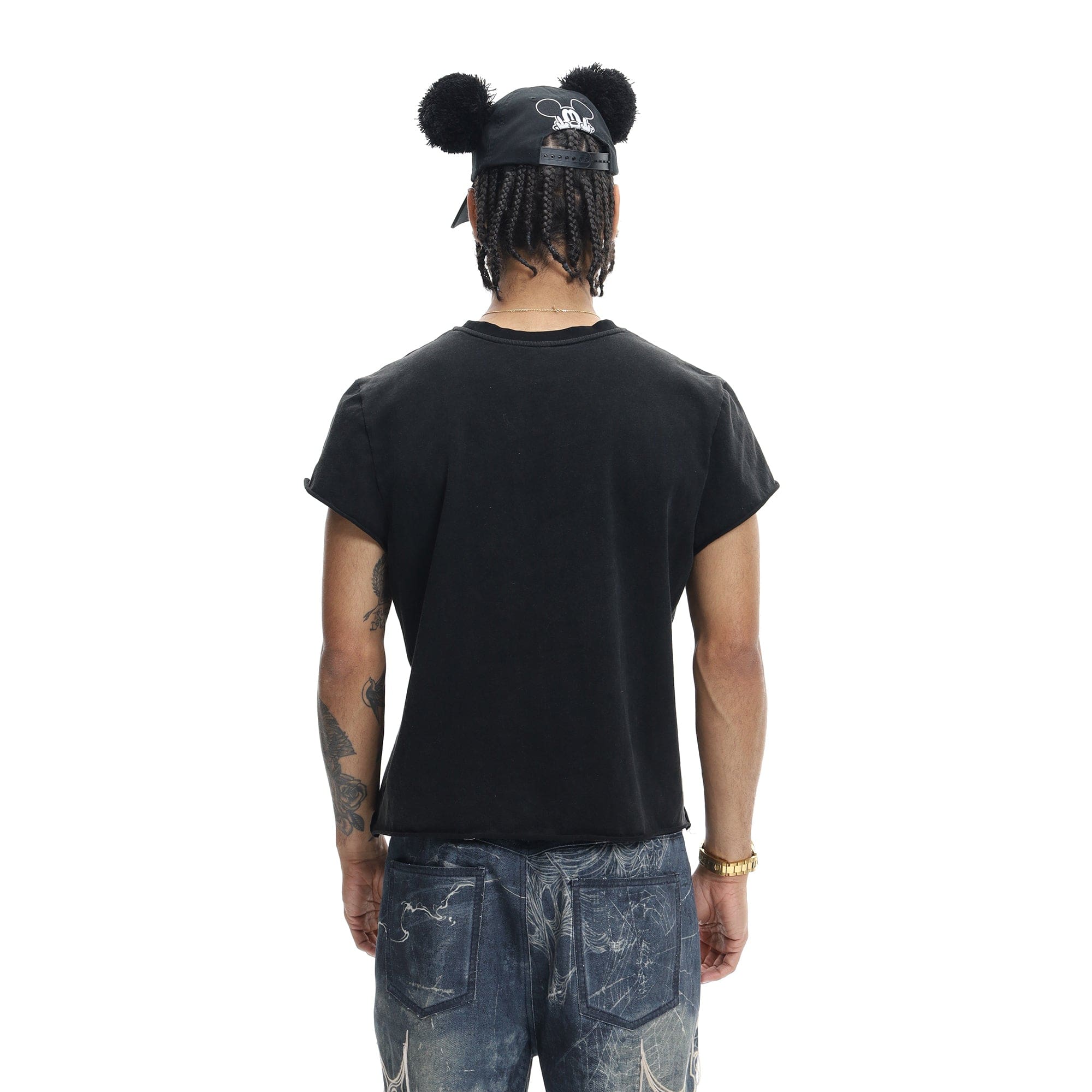 DND4DES Distressed Punk Star T-Shirt, premium urban and streetwear designers apparel on PROJECTISR.com, DND4DES
