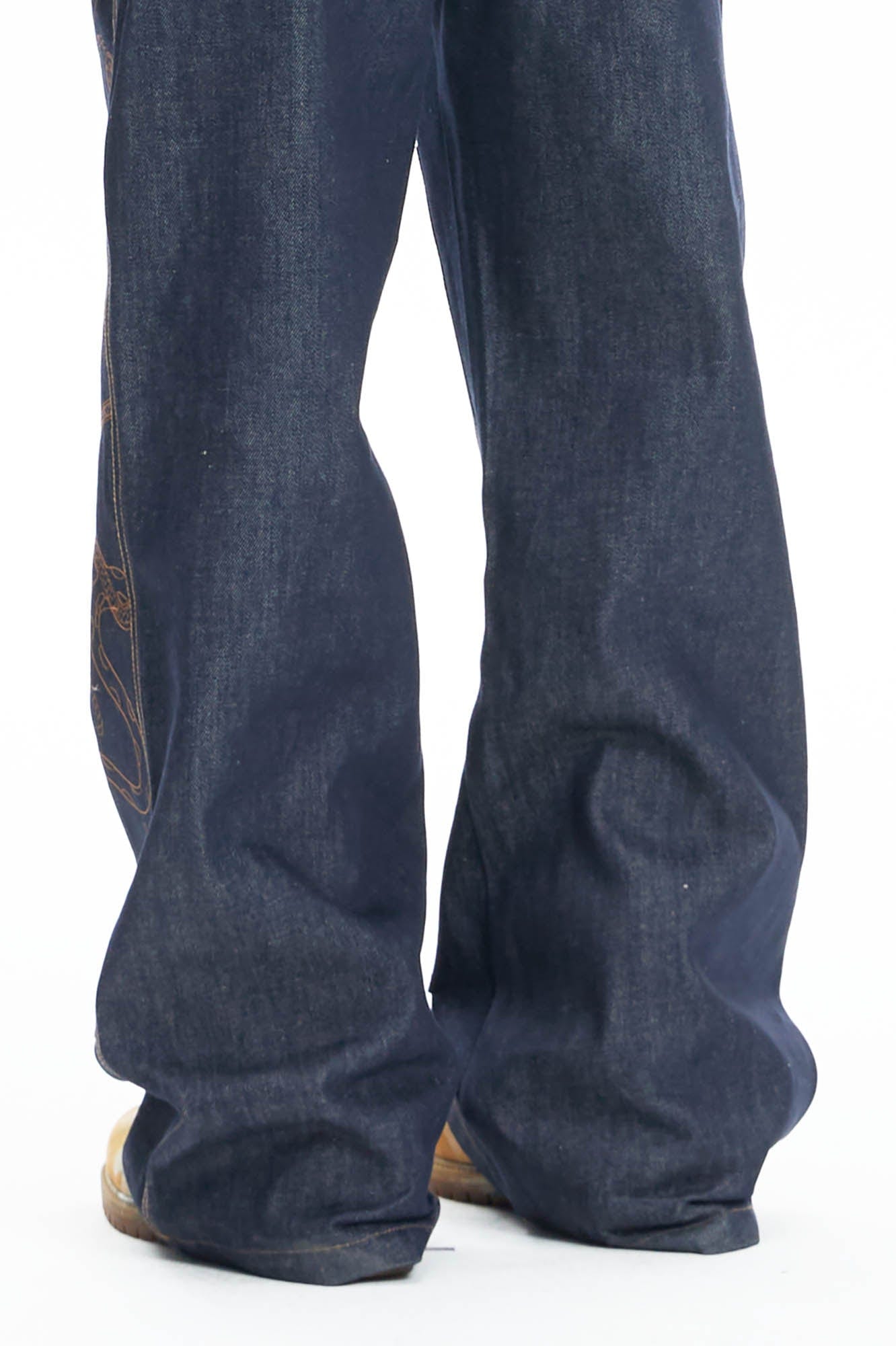 DND4DES Embroidered Snake Double Knee Jeans, premium urban and streetwear designers apparel on PROJECTISR.com, DND4DES