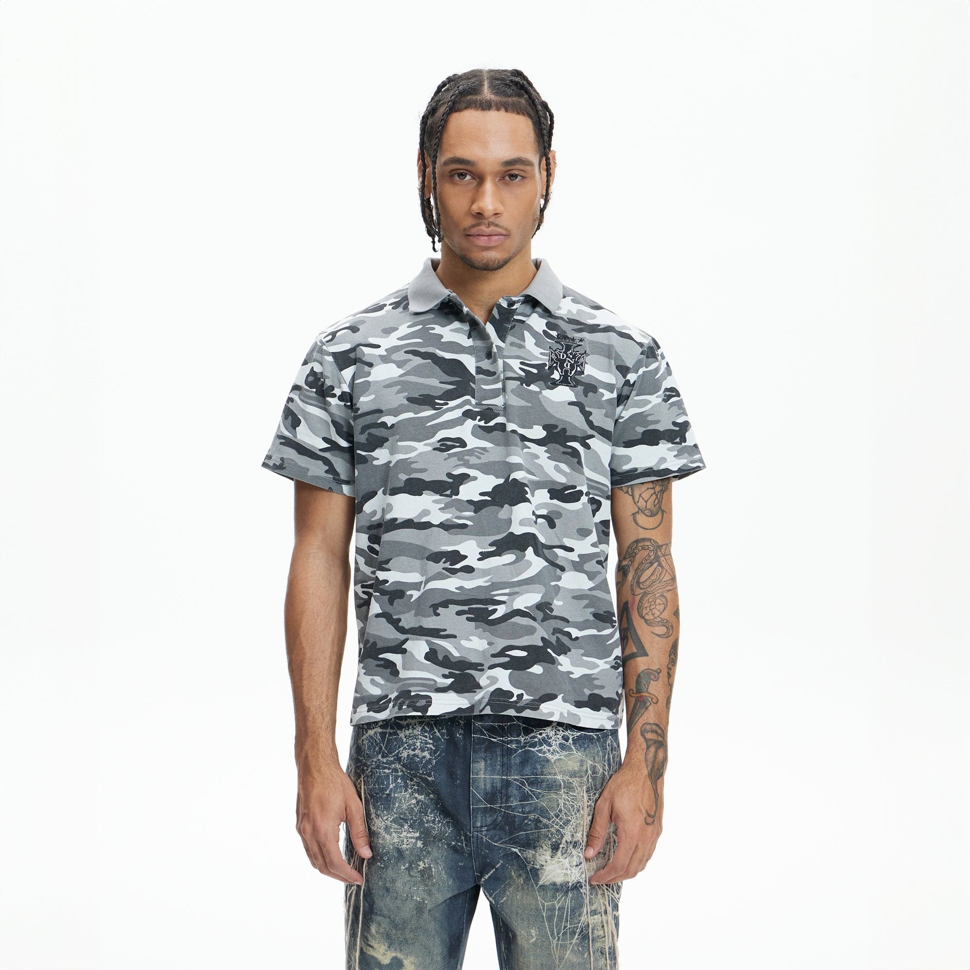 DND4DES Camo Flying Tiger Polo T-Shirt, premium urban and streetwear designers apparel on PROJECTISR.com, DND4DES