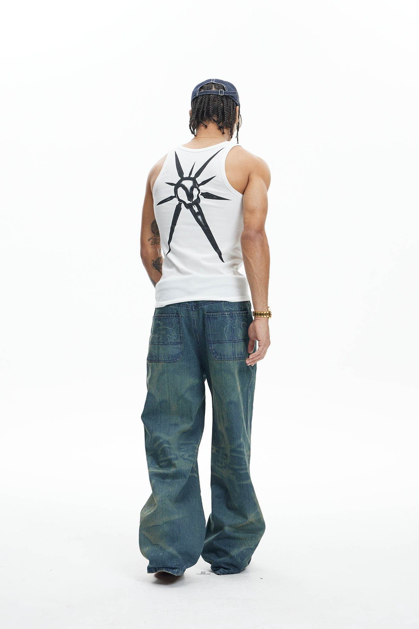 DND4DES Ocean Star Straight-Leg Jeans, premium urban and streetwear designers apparel on PROJECTISR.com, DND4DES