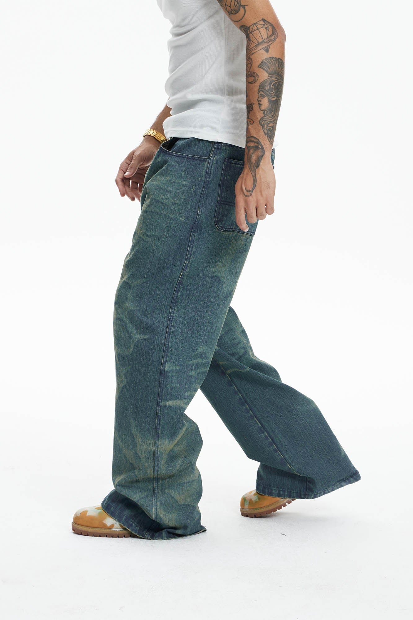 DND4DES Ocean Star Straight-Leg Jeans, premium urban and streetwear designers apparel on PROJECTISR.com, DND4DES
