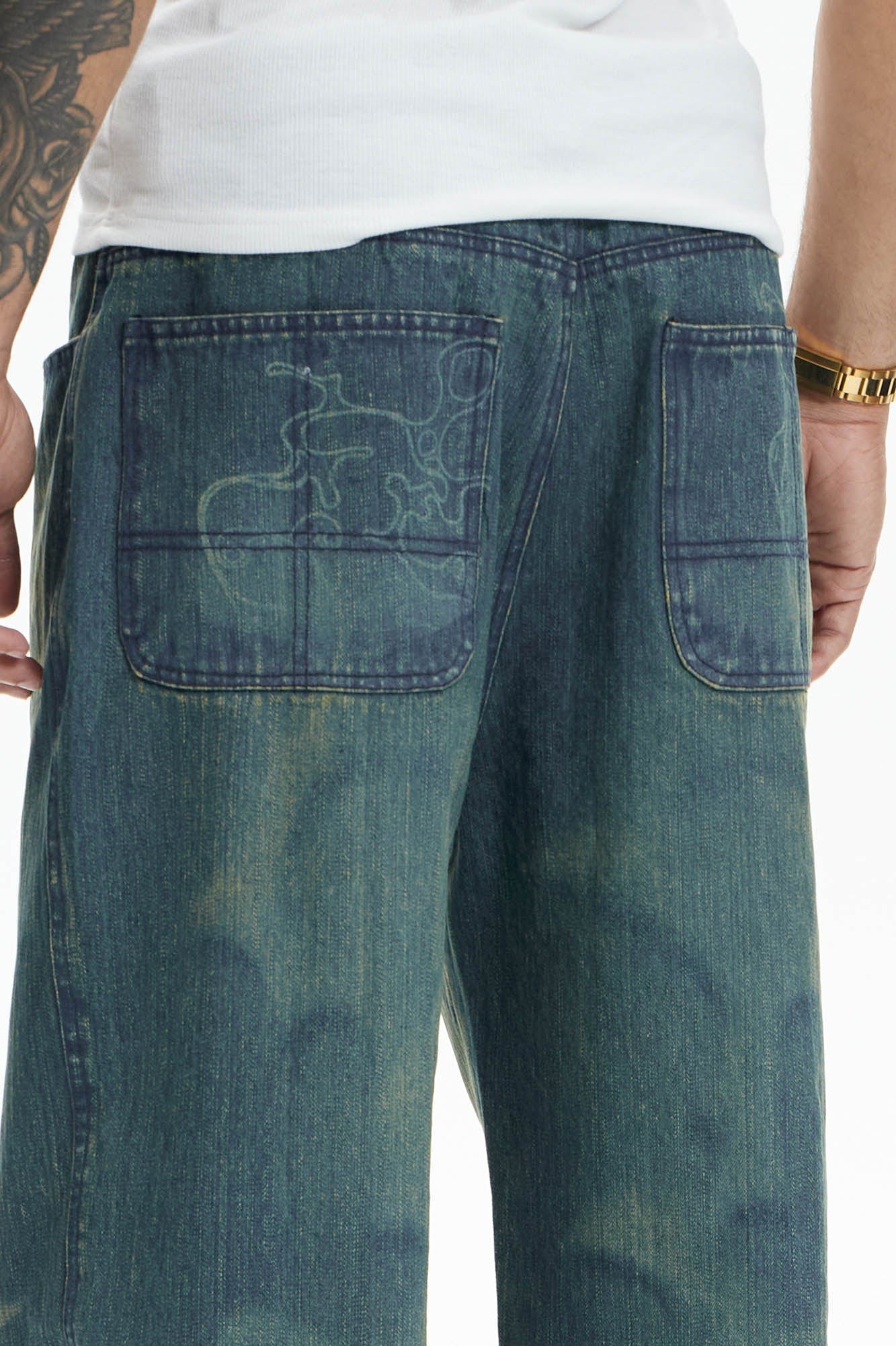 DND4DES Ocean Star Straight-Leg Jeans, premium urban and streetwear designers apparel on PROJECTISR.com, DND4DES