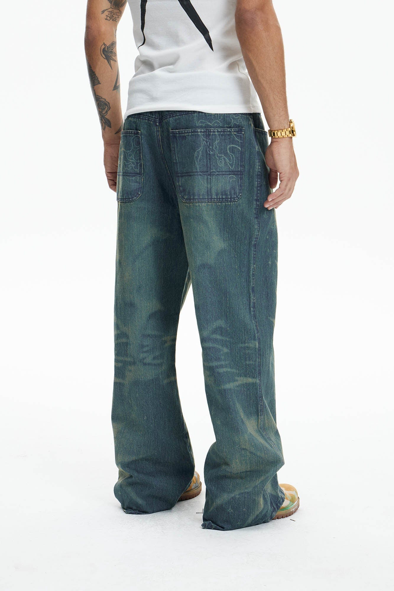 DND4DES Ocean Star Straight-Leg Jeans, premium urban and streetwear designers apparel on PROJECTISR.com, DND4DES