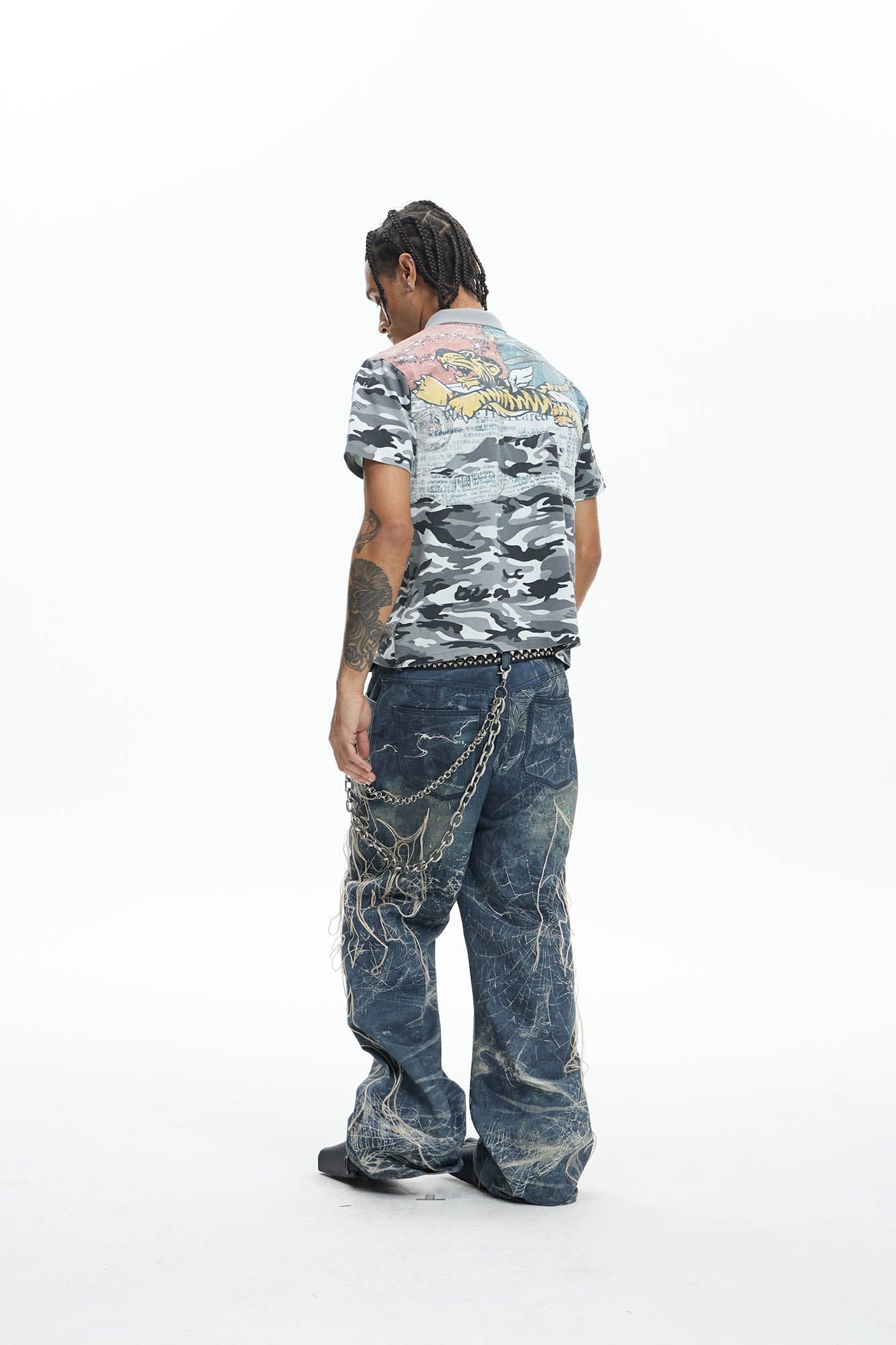 DND4DES Camo Flying Tiger Polo T-Shirt, premium urban and streetwear designers apparel on PROJECTISR.com, DND4DES