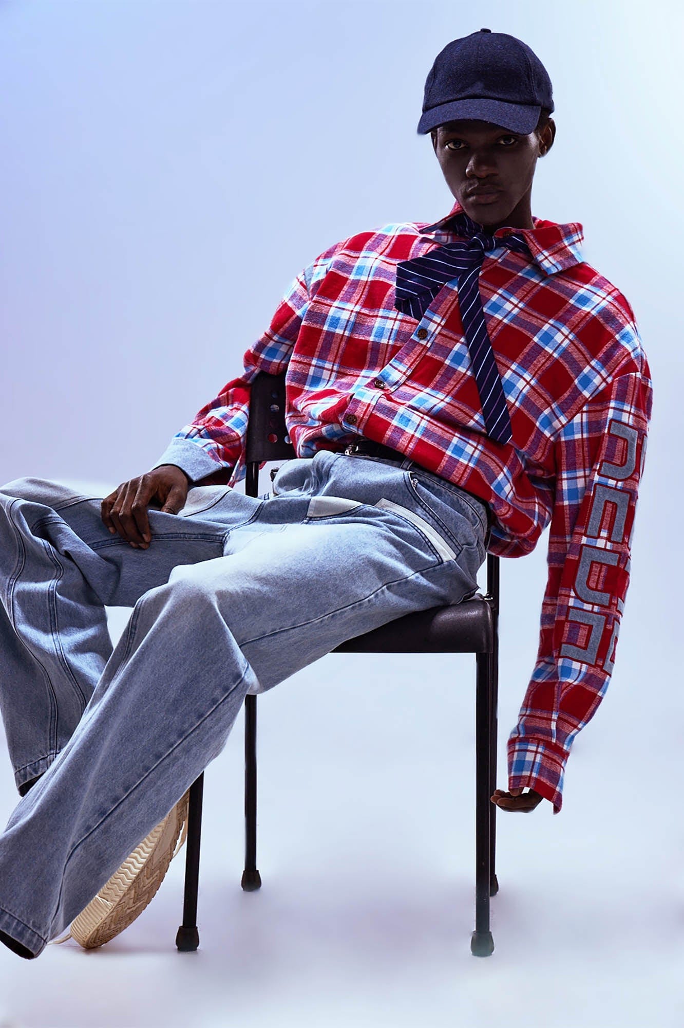 REDH Retro Plaid Patchwork Shirt, premium urban and streetwear designers apparel on PROJECTISR.com, REDH