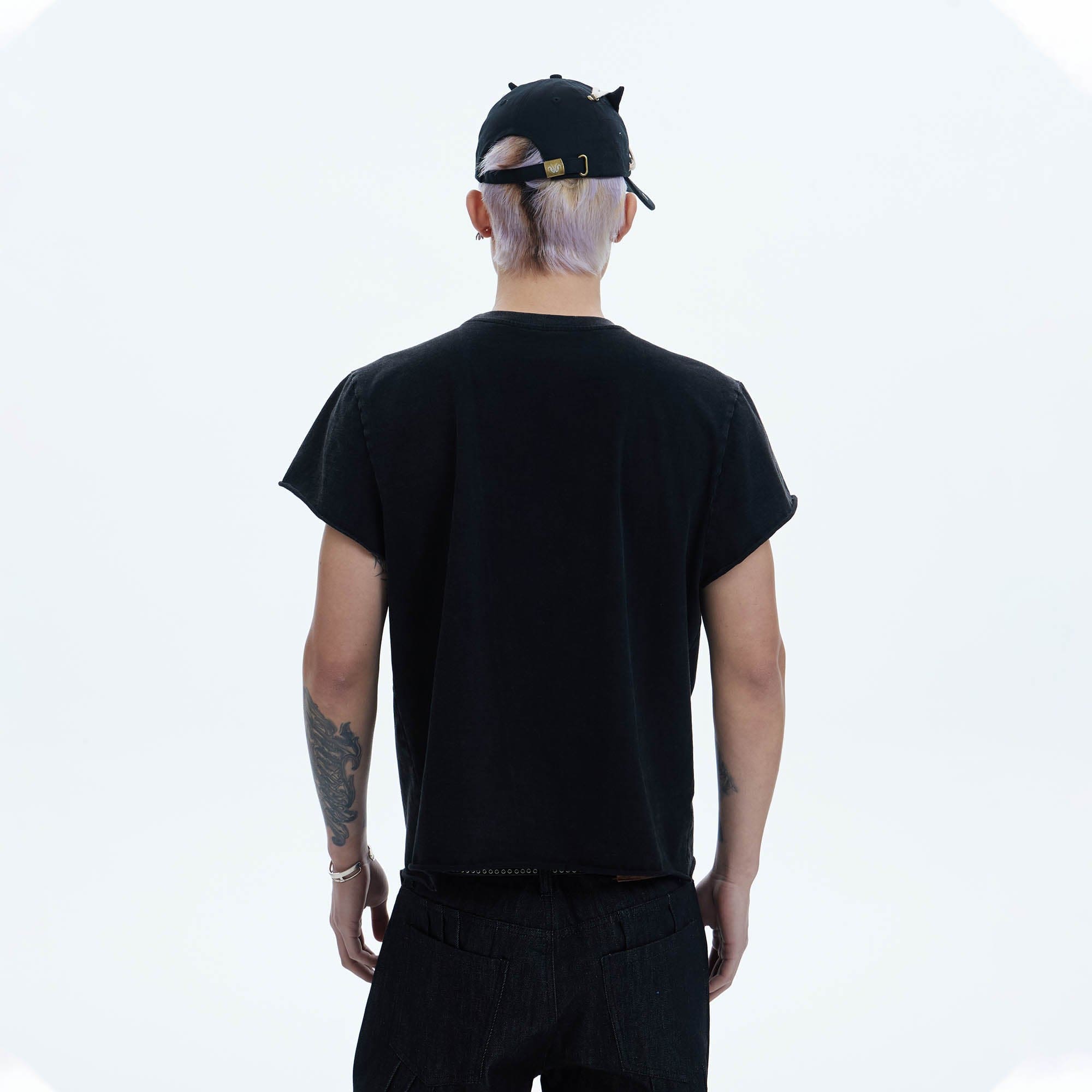DND4DES Punk Fanged Lips Distressed Tee, premium urban and streetwear designers apparel on PROJECTISR.com, DND4DES