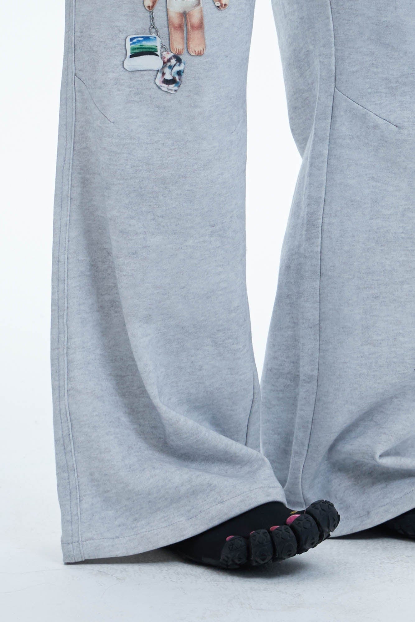 DND4DES Doll Charm Graphic Double-Waist Sweatpants, premium urban and streetwear designers apparel on PROJECTISR.com, DND4DES