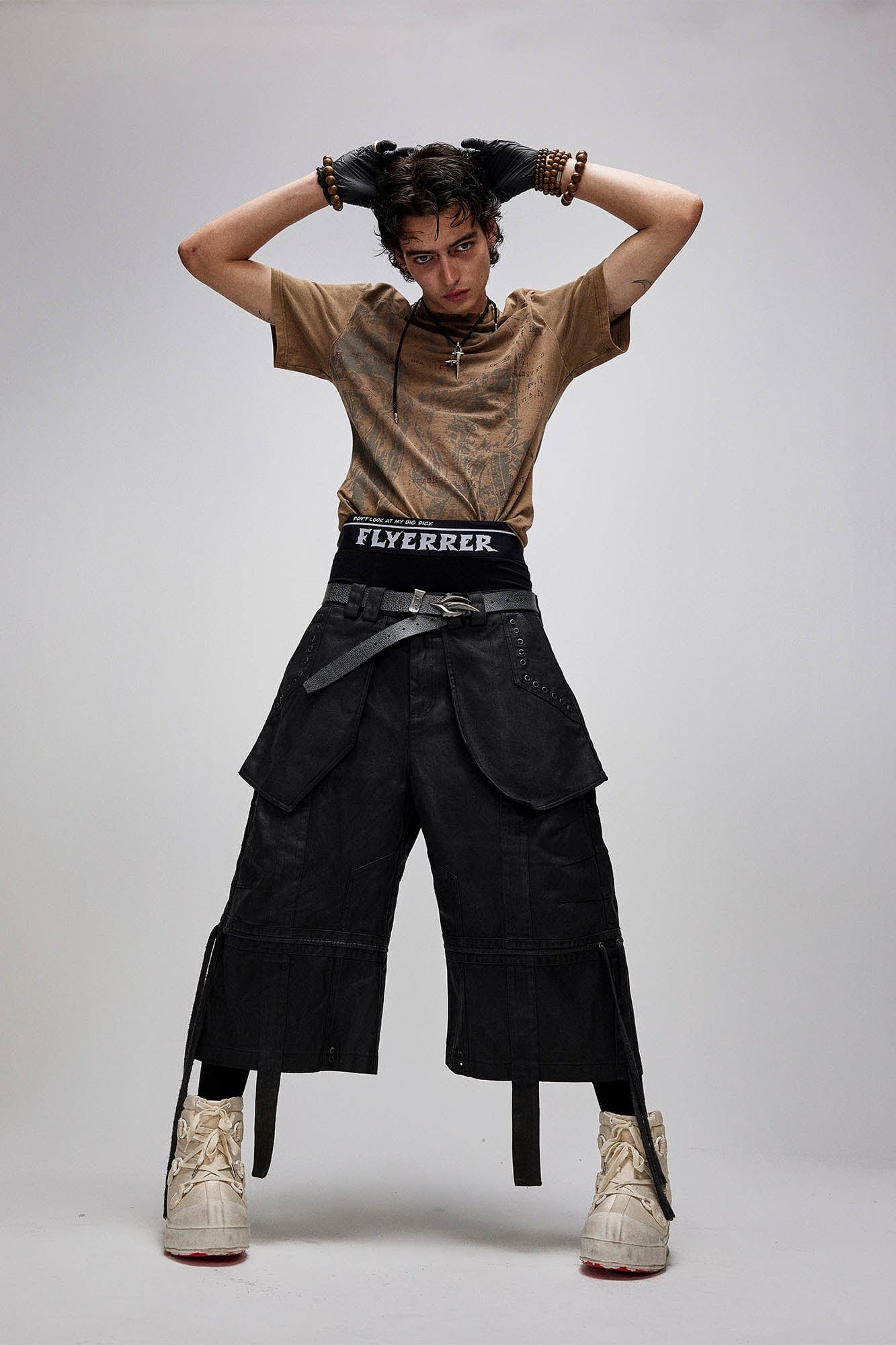 FLYERRER X-Silhouette Distressed Graphic T-Shirt