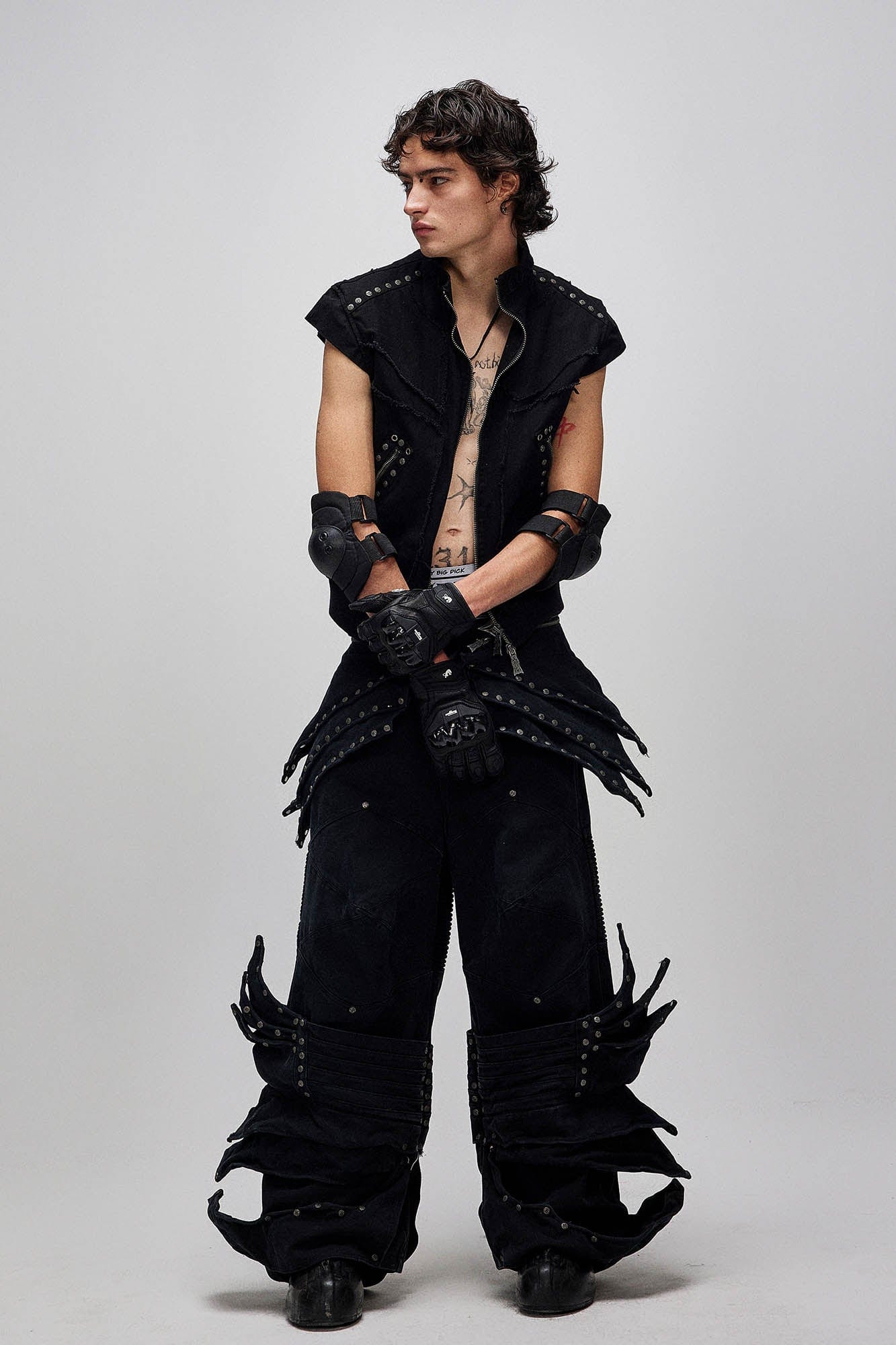 FLYERRER Detachable Studded Armor-Layered Cargo Pants, premium urban and streetwear designers apparel on PROJECTISR.com, FLYERRER