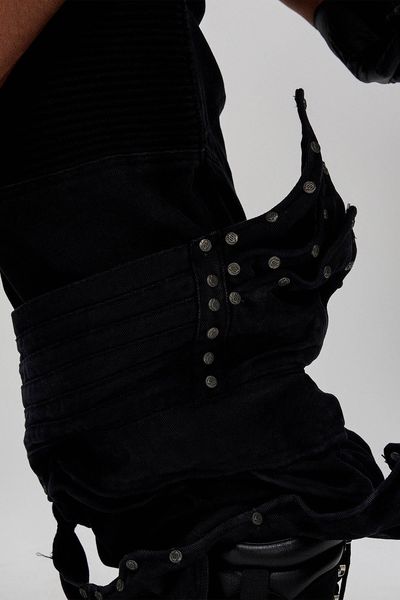 FLYERRER Detachable Studded Armor-Layered Cargo Pants, premium urban and streetwear designers apparel on PROJECTISR.com, FLYERRER