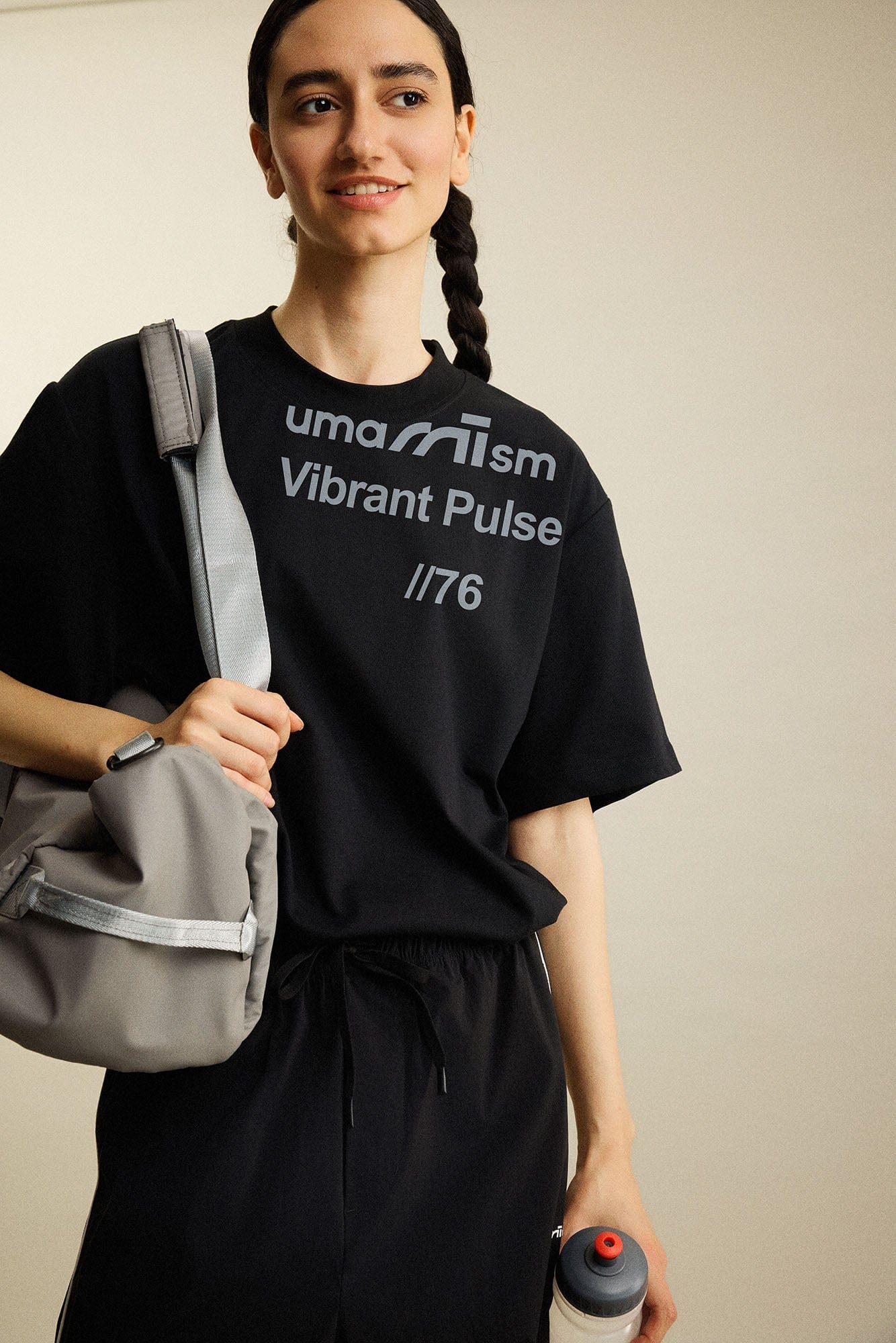 UMAMIISM Contrast Slogan Cooling T-Shirt, premium urban and streetwear designers apparel on PROJECTISR.com, UMAMIISM