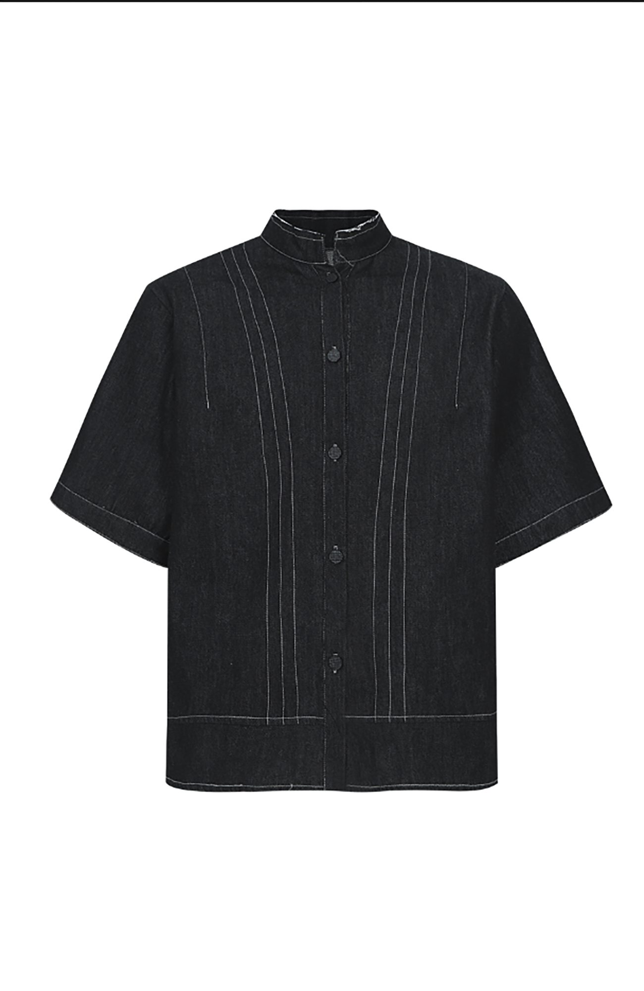 2000RSK Frayed Denim Short-Sleeve Button-Down Shirt