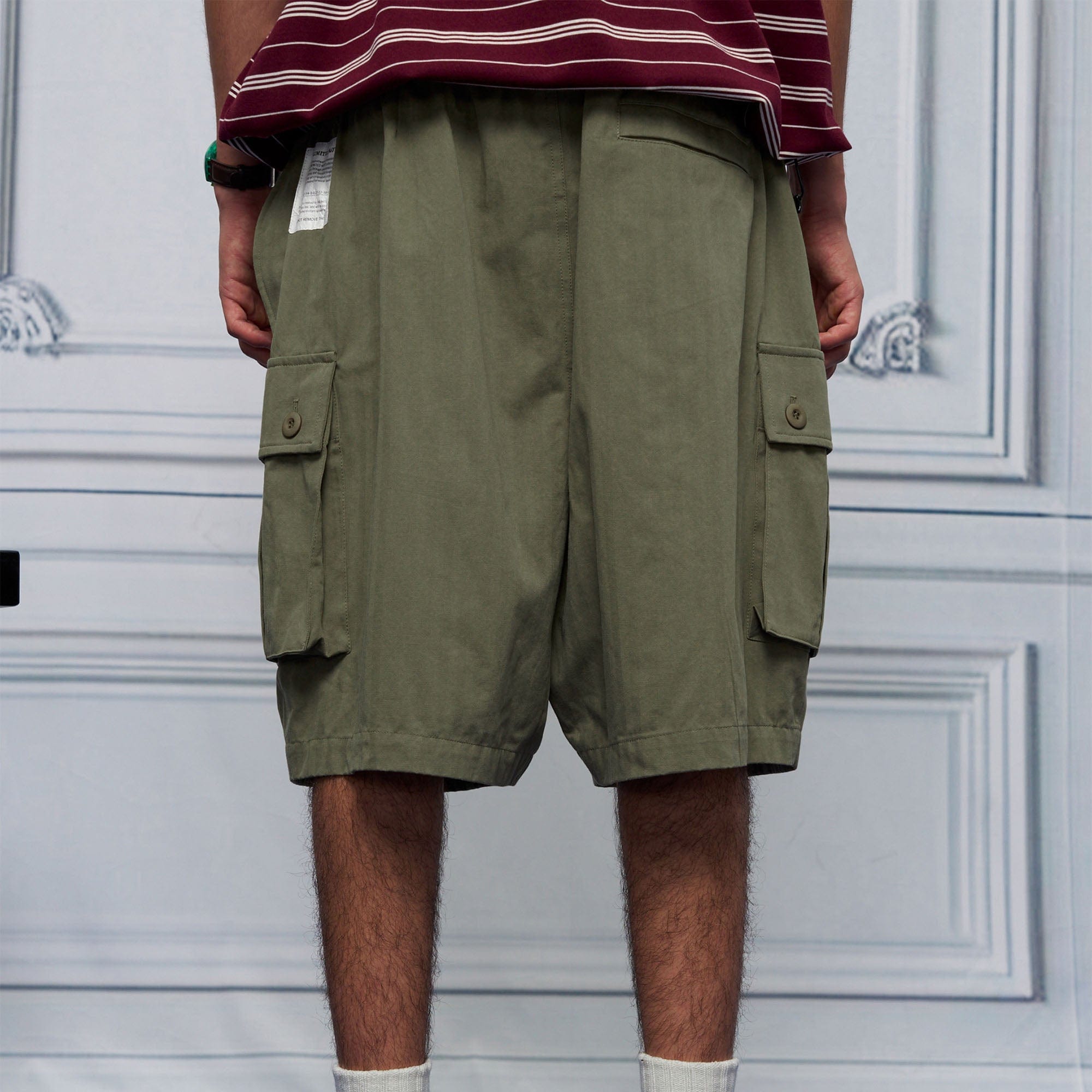 UNLIMITED MOTE Multi-Pocket Drawstring Cargo Shorts, premium urban and streetwear designers apparel on PROJECTISR.com, UNLIMITED MOTE