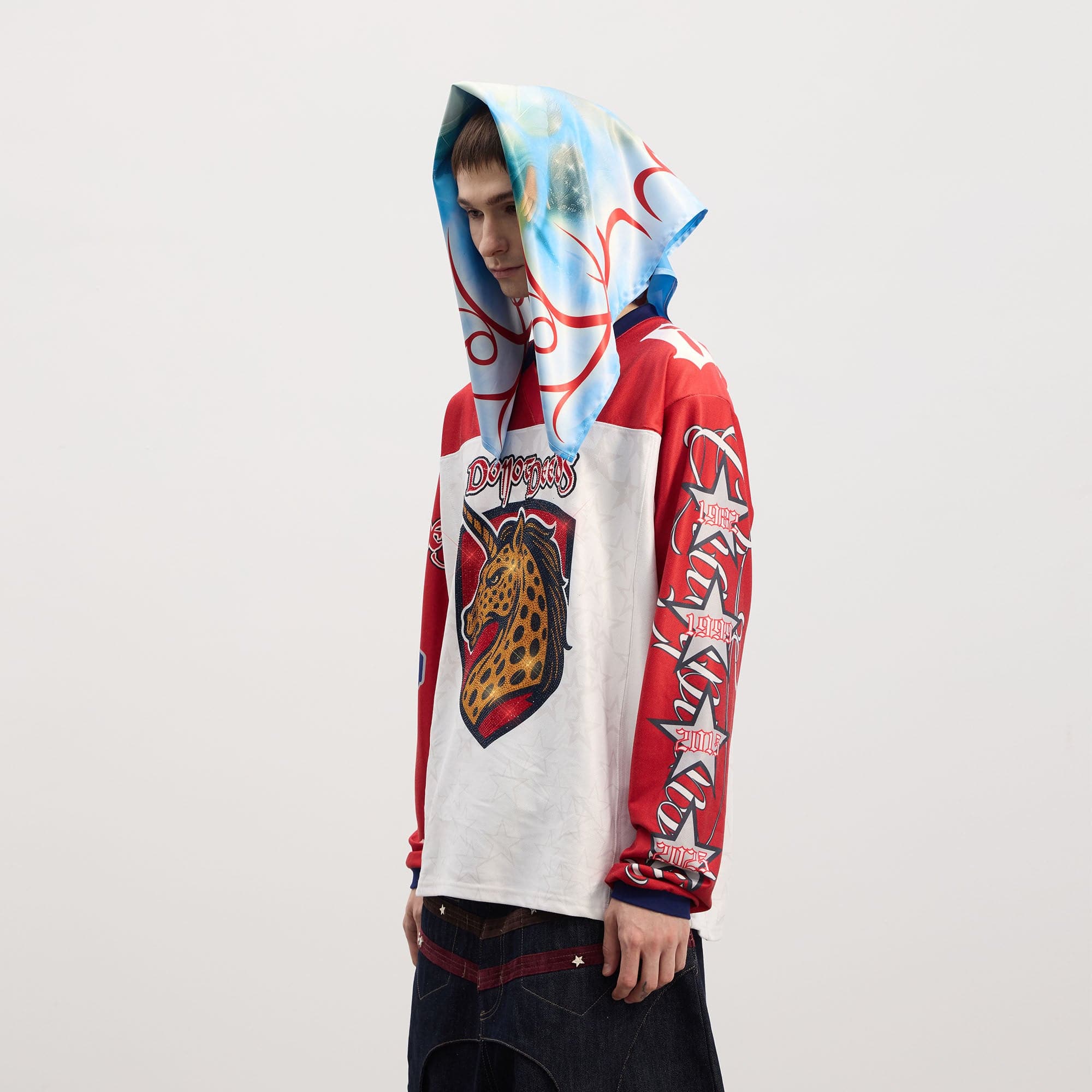 DND4DES Unicorn Rhinestone Hockey Jersey, premium urban and streetwear designers apparel on PROJECTISR.com, DND4DES