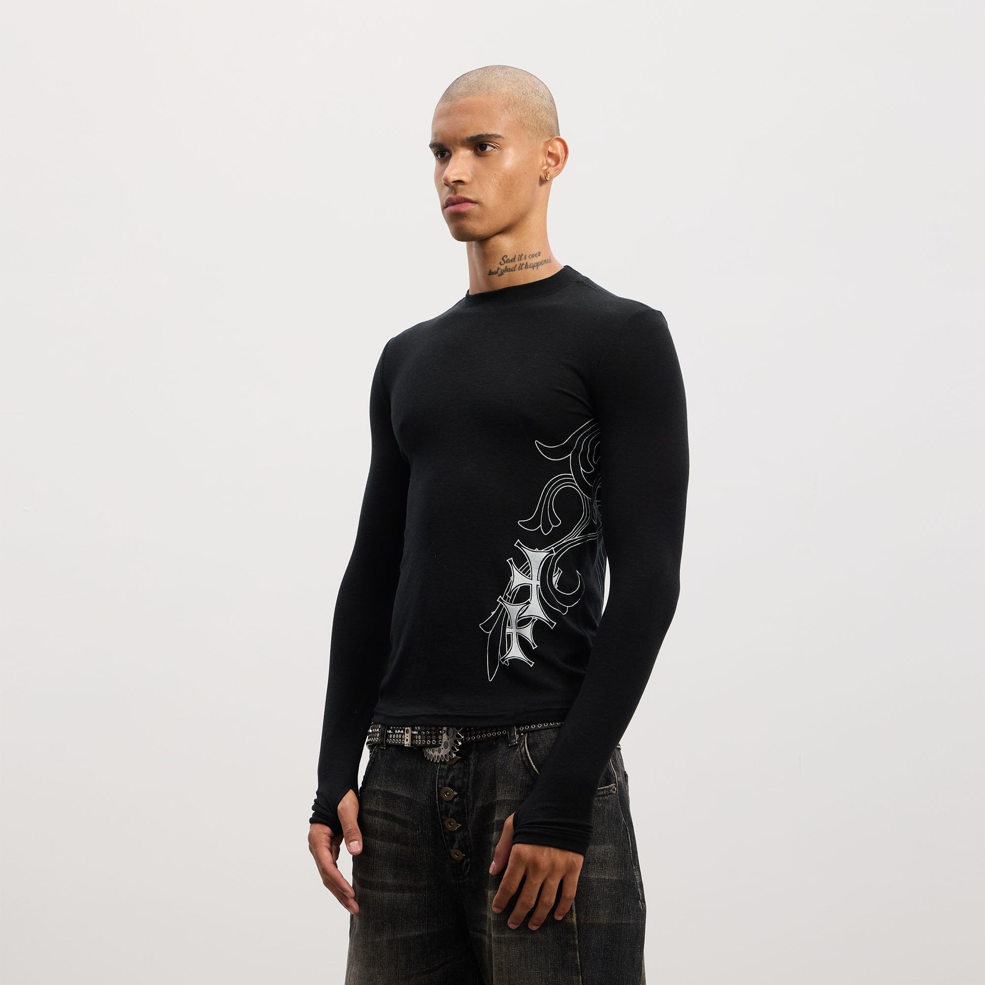 DND4DES Cross Vine Slim Long-Sleeve Tee, premium urban and streetwear designers apparel on PROJECTISR.com, DND4DES