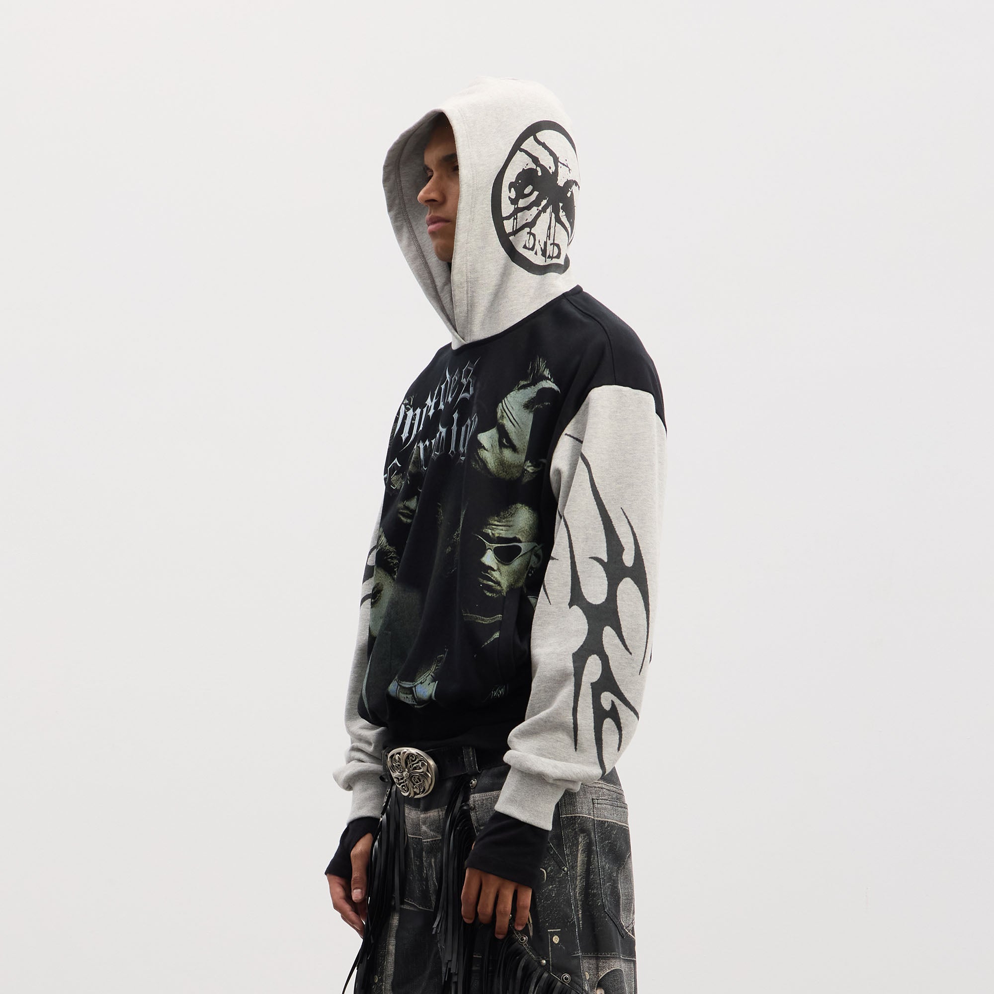 DND4DES Rockstar Full-Print Contrast Hoodie, premium urban and streetwear designers apparel on PROJECTISR.com, DND4DES