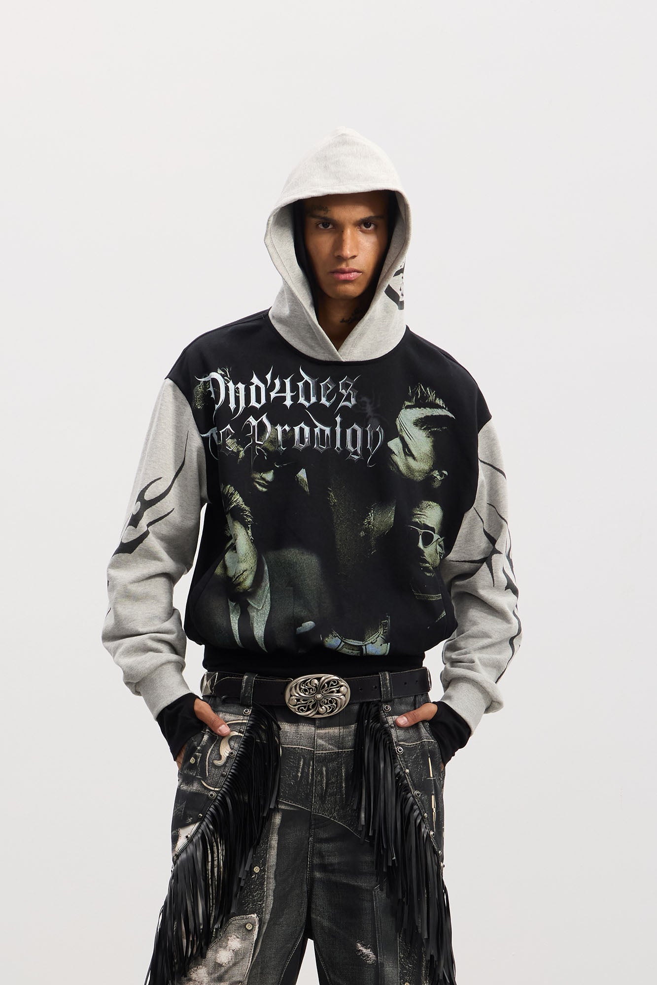 DND4DES Rockstar Full-Print Contrast Hoodie, premium urban and streetwear designers apparel on PROJECTISR.com, DND4DES