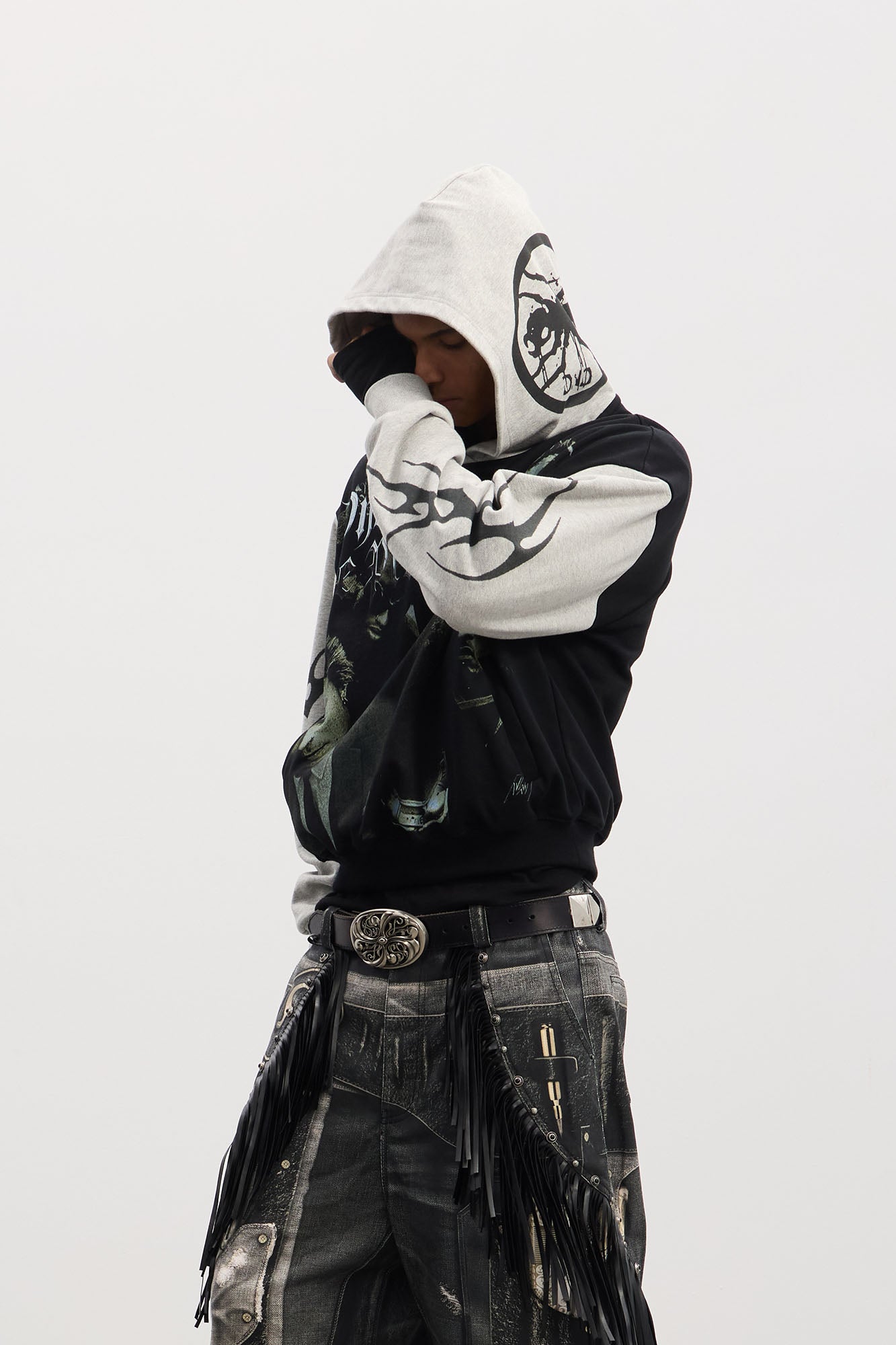 DND4DES Rockstar Full-Print Contrast Hoodie, premium urban and streetwear designers apparel on PROJECTISR.com, DND4DES