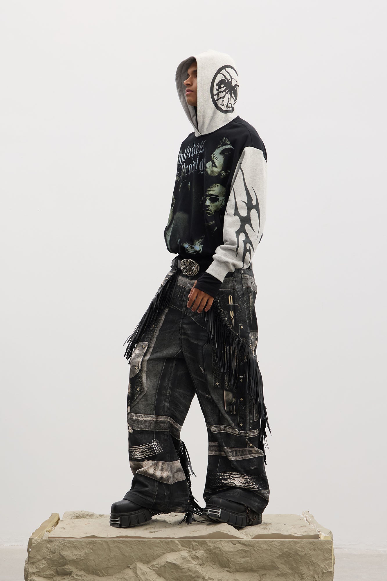 DND4DES Rockstar Full-Print Contrast Hoodie, premium urban and streetwear designers apparel on PROJECTISR.com, DND4DES