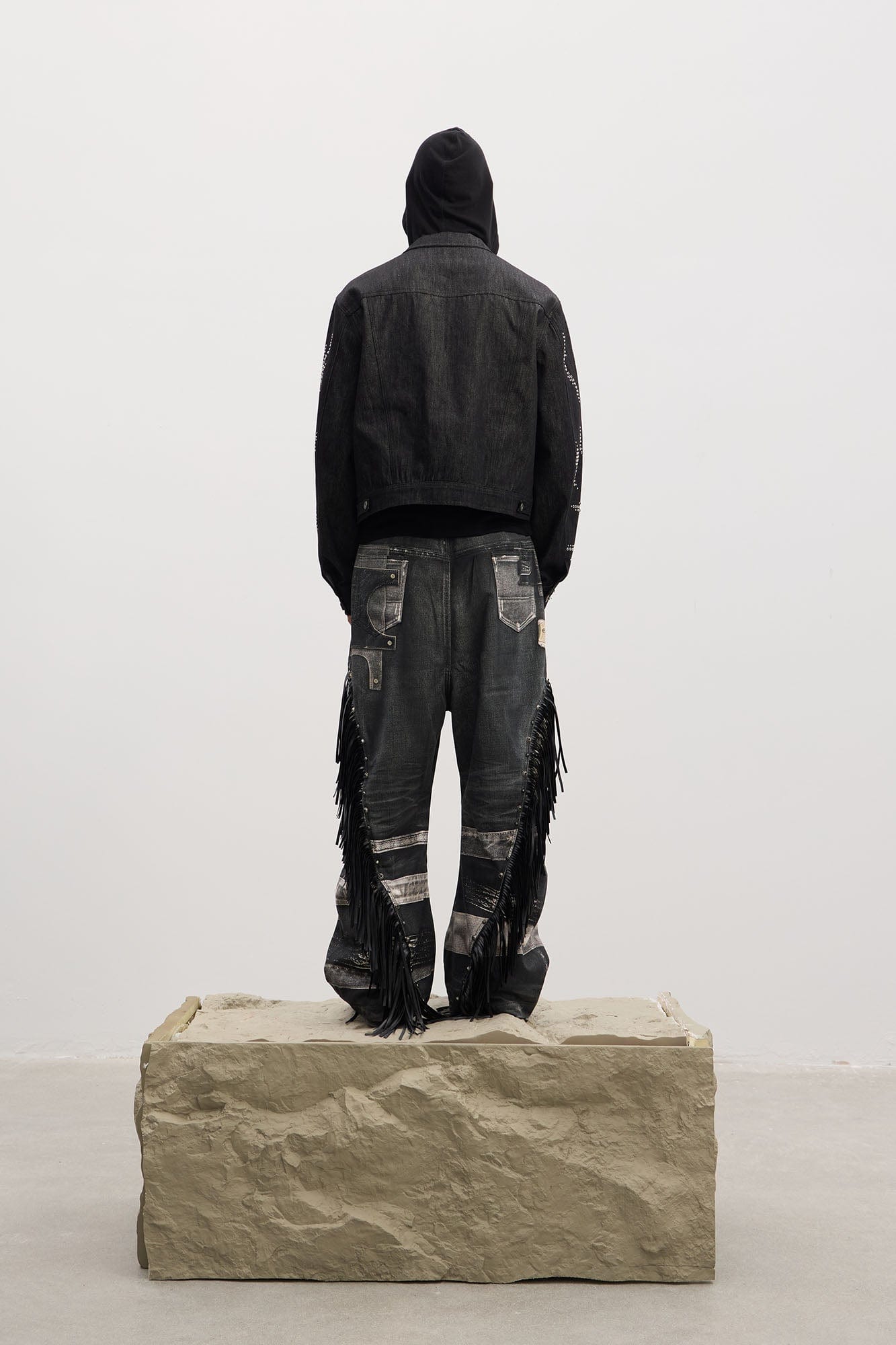 DND4DES Studded Tiger Stripe Baggy Jeans, premium urban and streetwear designers apparel on PROJECTISR.com, DND4DES