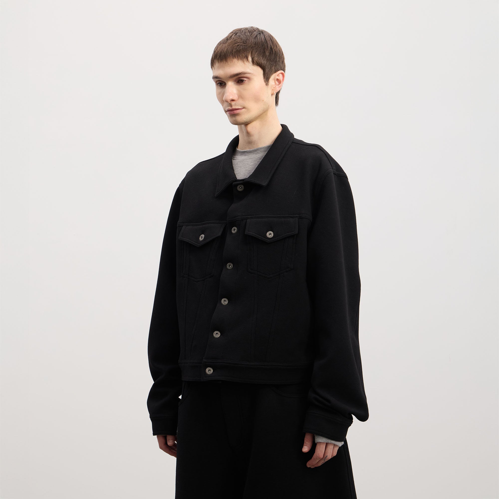 DND4DES Wool-Blend Button-Up Utility Jacket, premium urban and streetwear designers apparel on PROJECTISR.com, DND4DES