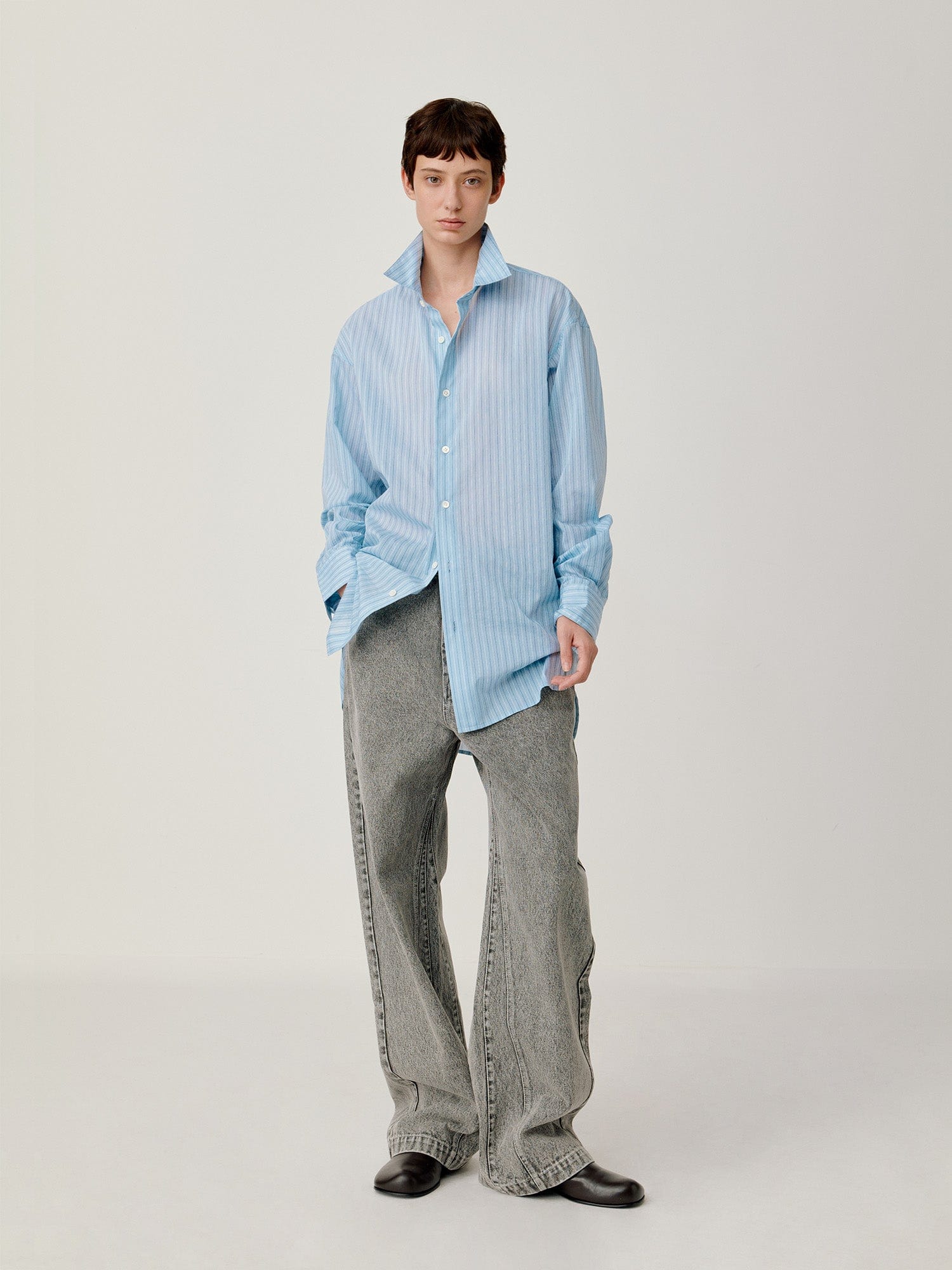 OPICLOTH Classic Striped Long Shirt, premium urban and streetwear designers apparel on PROJECTISR.com, OPICLOTH