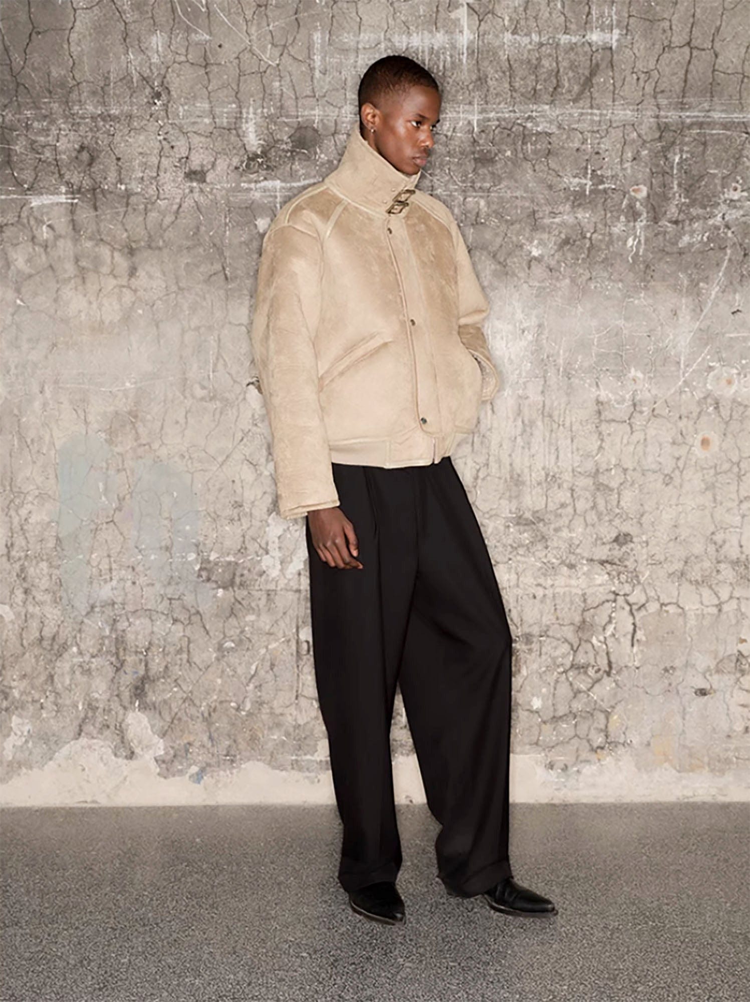 TRIANGLE PROJECT Essential Wool-Blended Oversized Trousers