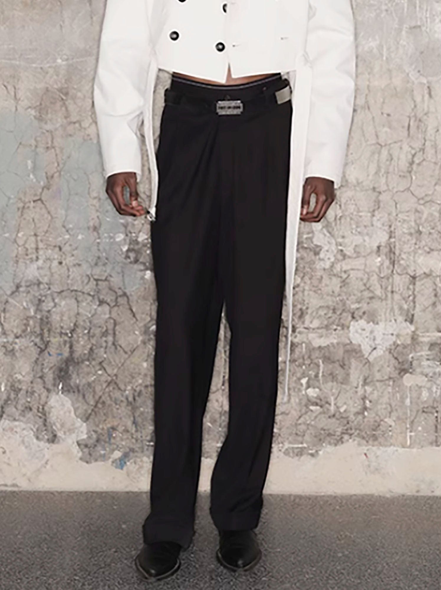 TRIANGLE PROJECT Essential Wool-Blended Oversized Trousers