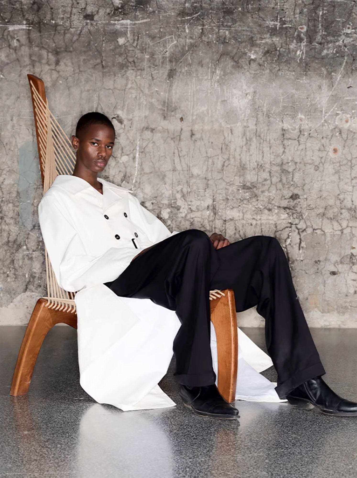TRIANGLE PROJECT Essential Wool-Blended Oversized Trousers