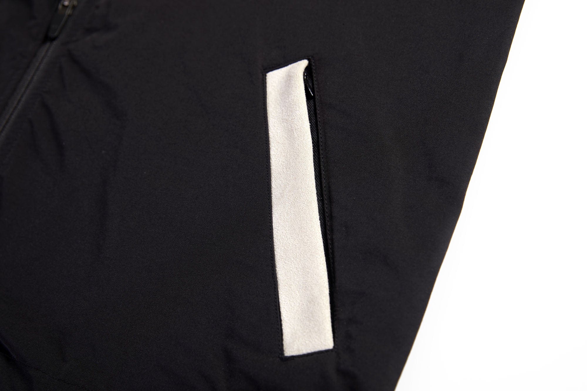 ERROR CODE ROBOT Diagonal Stripe Suede Track Half Jacket, premium urban and streetwear designers apparel on PROJECTISR.com, ERROR CODE ROBOT