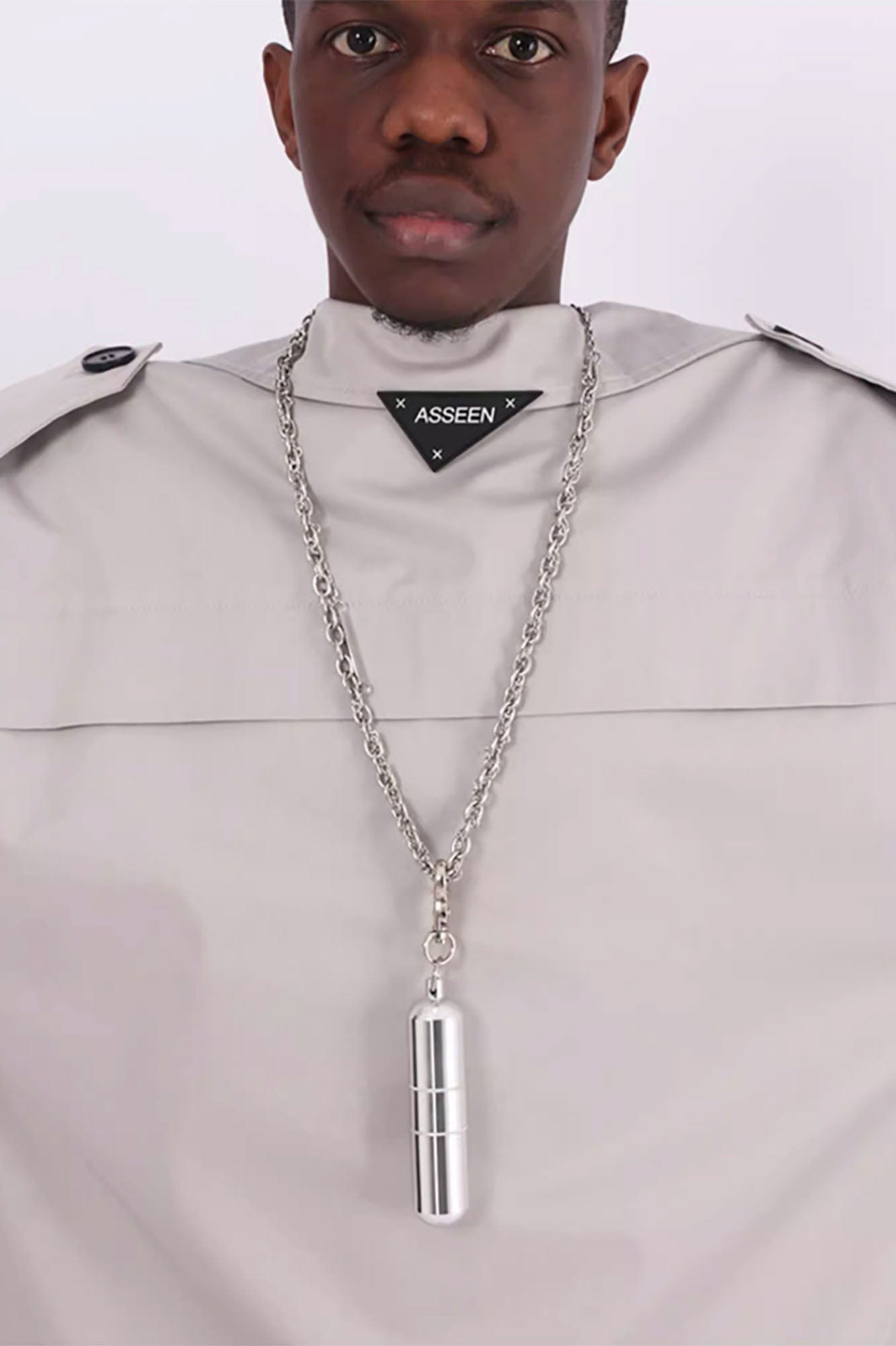 ASSEEN Detachable Cigarette Capsule Chain Necklace, premium urban and streetwear designers apparel on PROJECTISR.com, ASSEEN