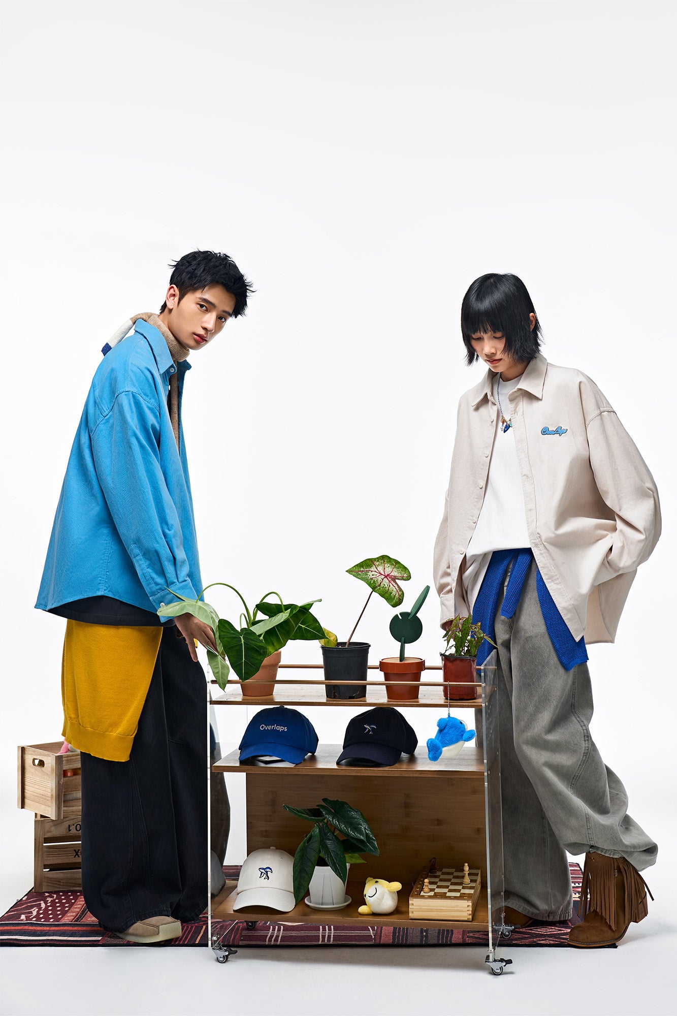 OVERLAPS Essential Embroidered Oversized Shirt, premium urban and streetwear designers apparel on PROJECTISR.com, OVERLAPS