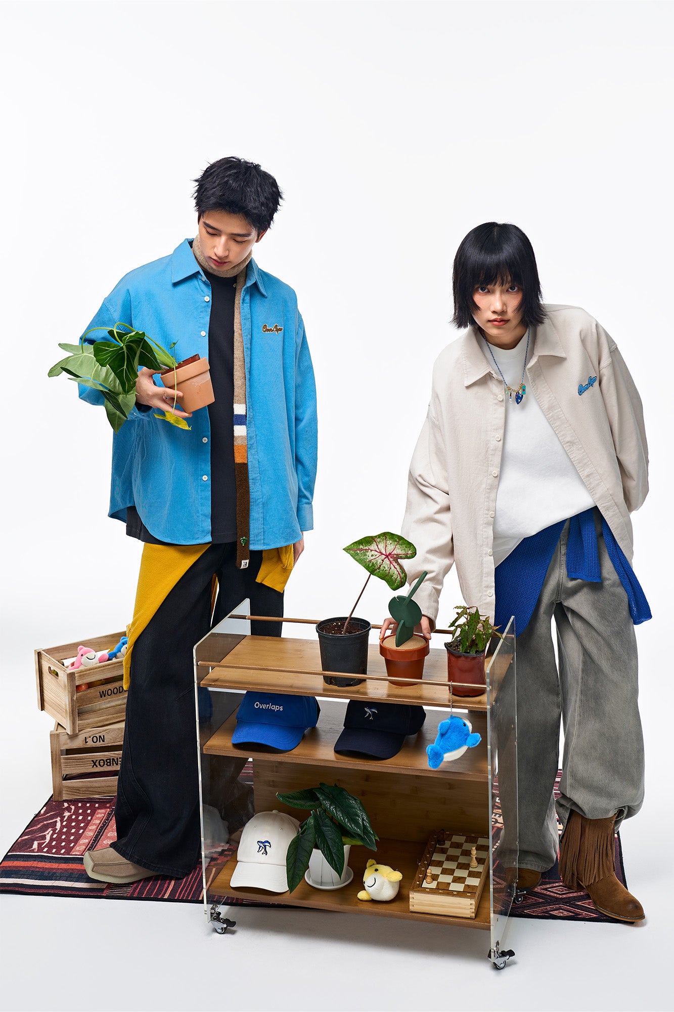 OVERLAPS Essential Embroidered Oversized Shirt, premium urban and streetwear designers apparel on PROJECTISR.com, OVERLAPS