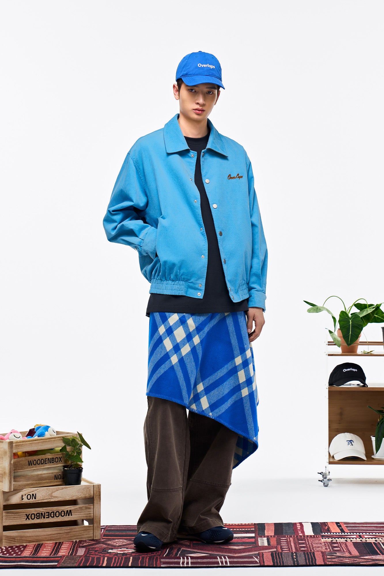 OVERLAPS Embroidered LOGO Utility Snap Jacket, premium urban and streetwear designers apparel on PROJECTISR.com, OVERLAPS