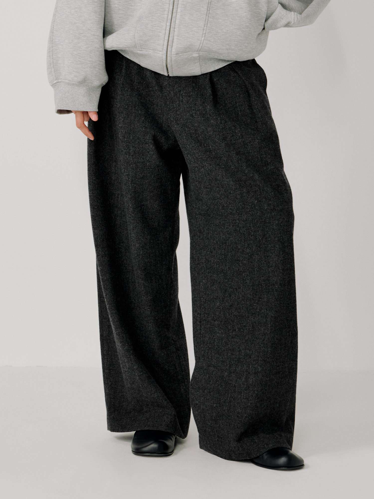 OPICLOTH Herringbone Pleated Wool-Blend Trousers, premium urban and streetwear designers apparel on PROJECTISR.com, OPICLOTH
