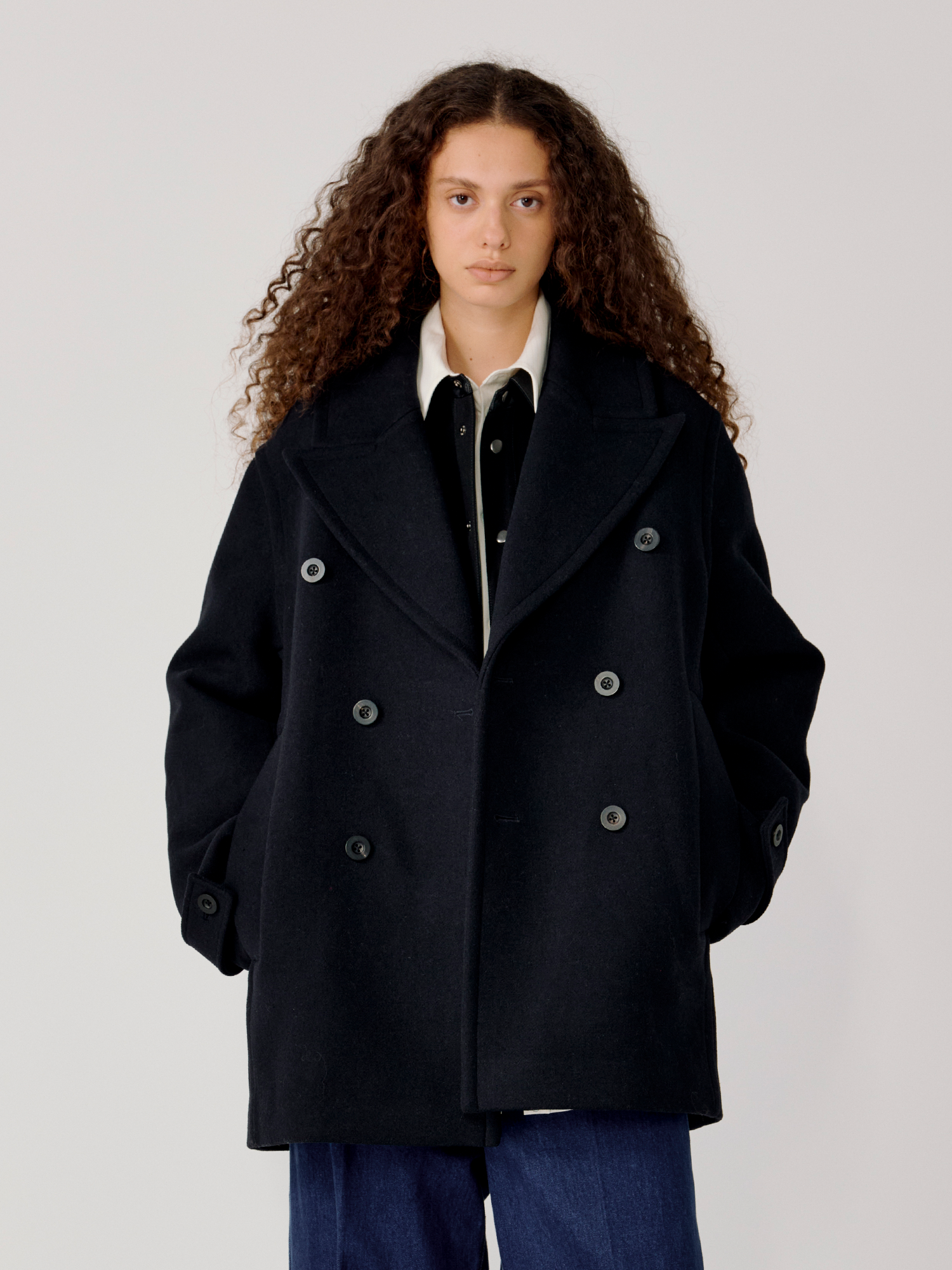 OPICLOTH Classic Wool-Blend Double-Breasted Coat, premium urban and streetwear designers apparel on PROJECTISR.com, OPICLOTH