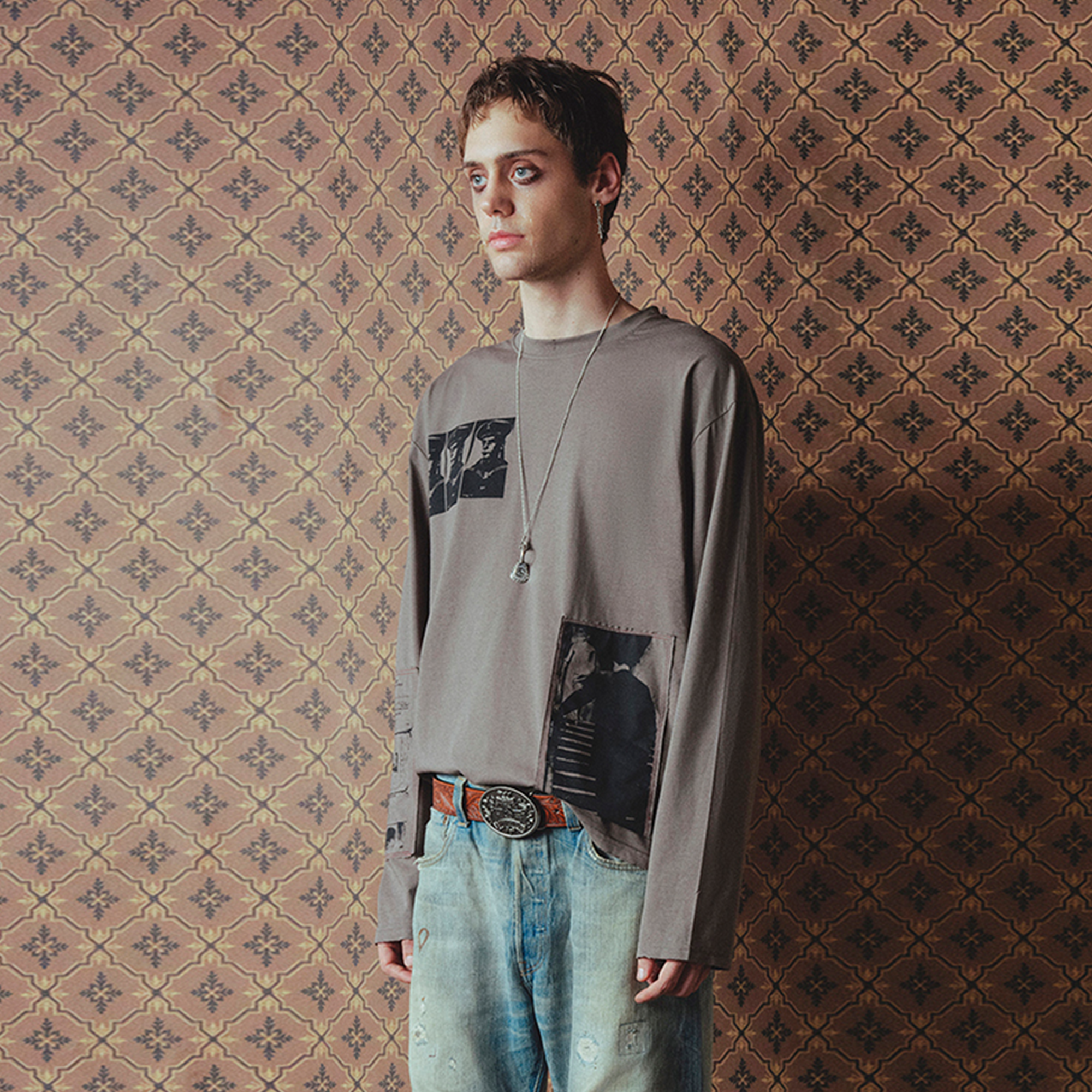 RICHILL Military Graphic Patch Long-Sleeve Tee, premium urban and streetwear designers apparel on PROJECTISR.com, RICHILL