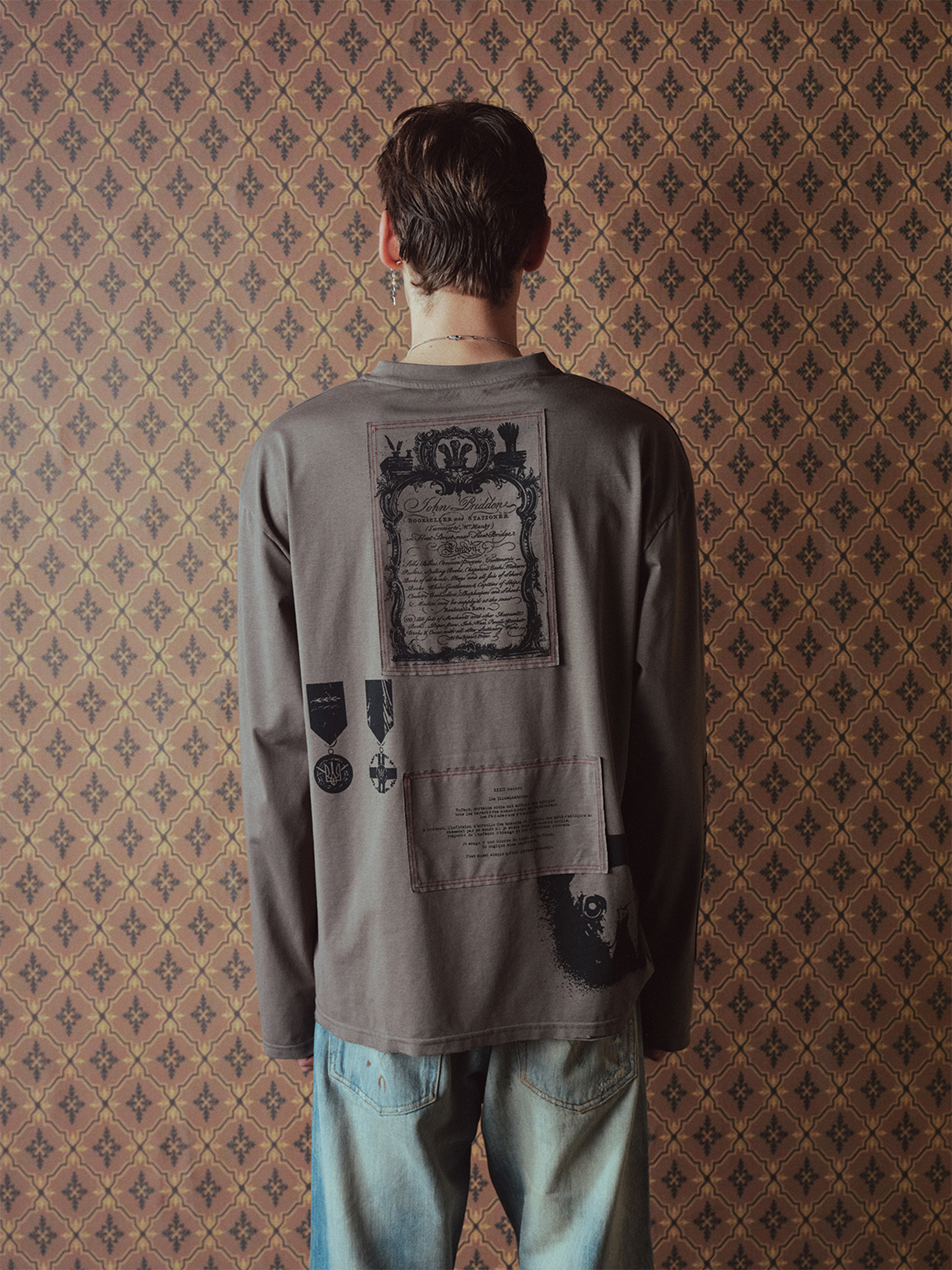 RICHILL Military Graphic Patch Long-Sleeve Tee, premium urban and streetwear designers apparel on PROJECTISR.com, RICHILL