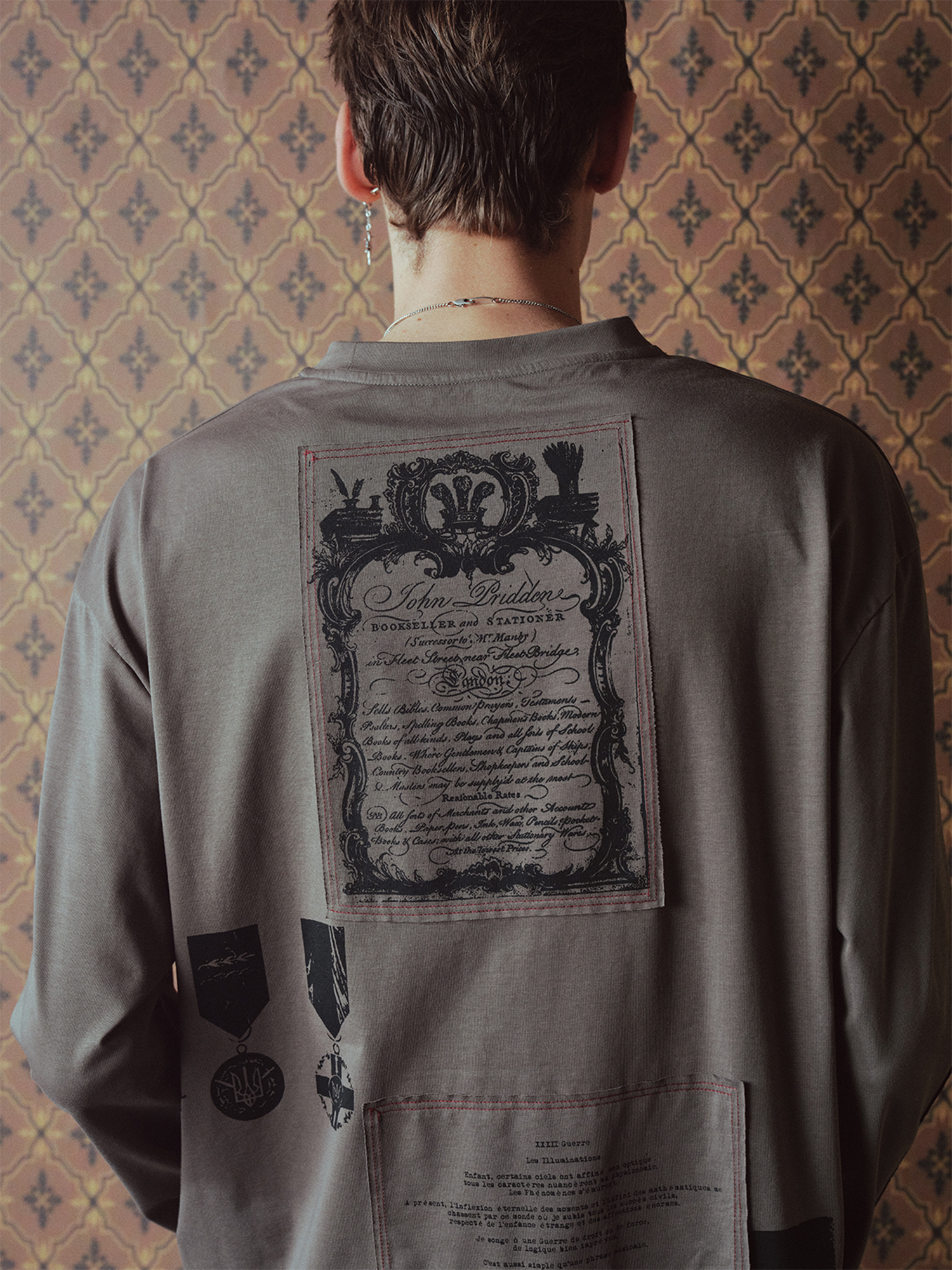 RICHILL Military Graphic Patch Long-Sleeve Tee, premium urban and streetwear designers apparel on PROJECTISR.com, RICHILL