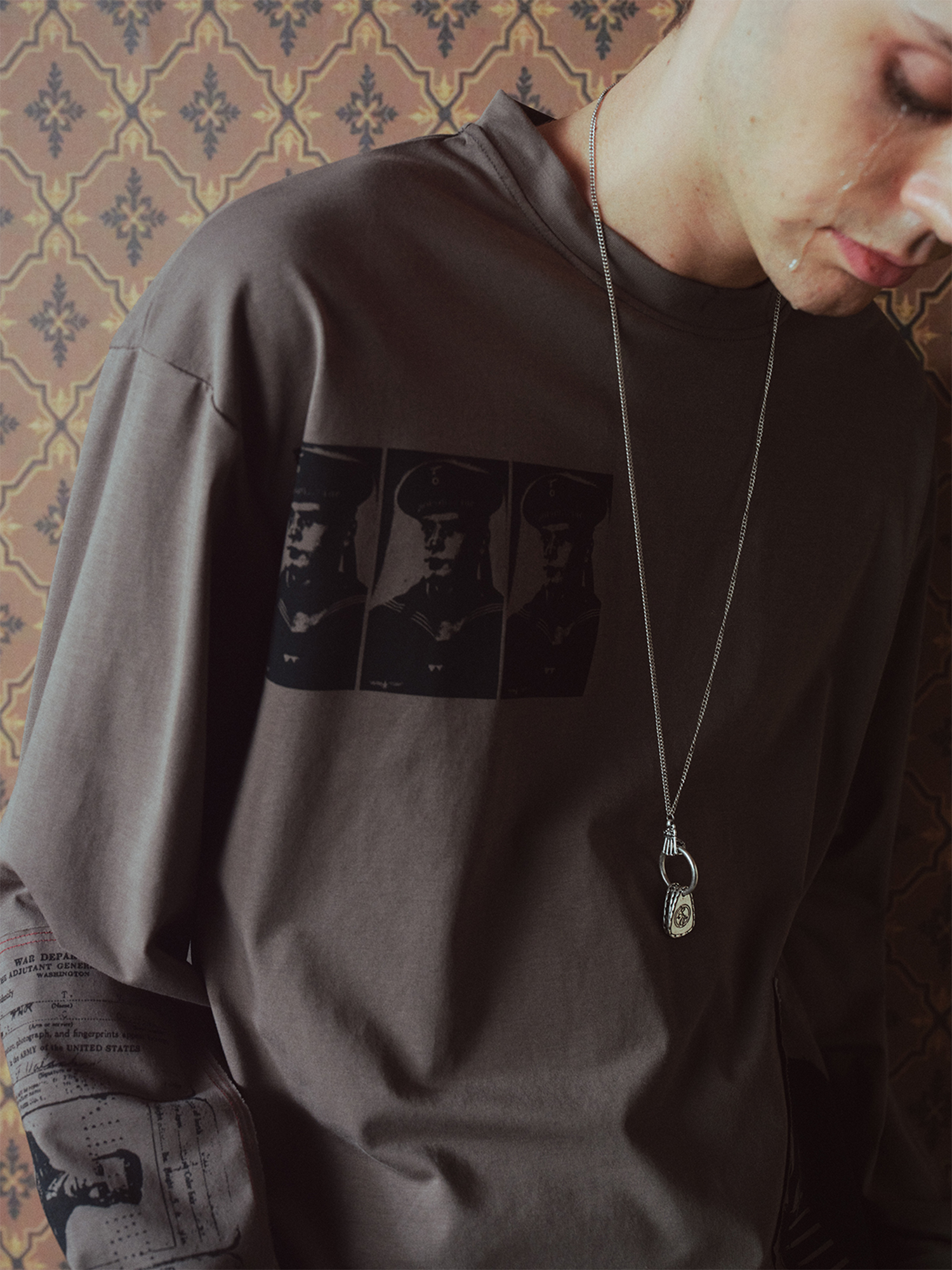 RICHILL Military Graphic Patch Long-Sleeve Tee, premium urban and streetwear designers apparel on PROJECTISR.com, RICHILL