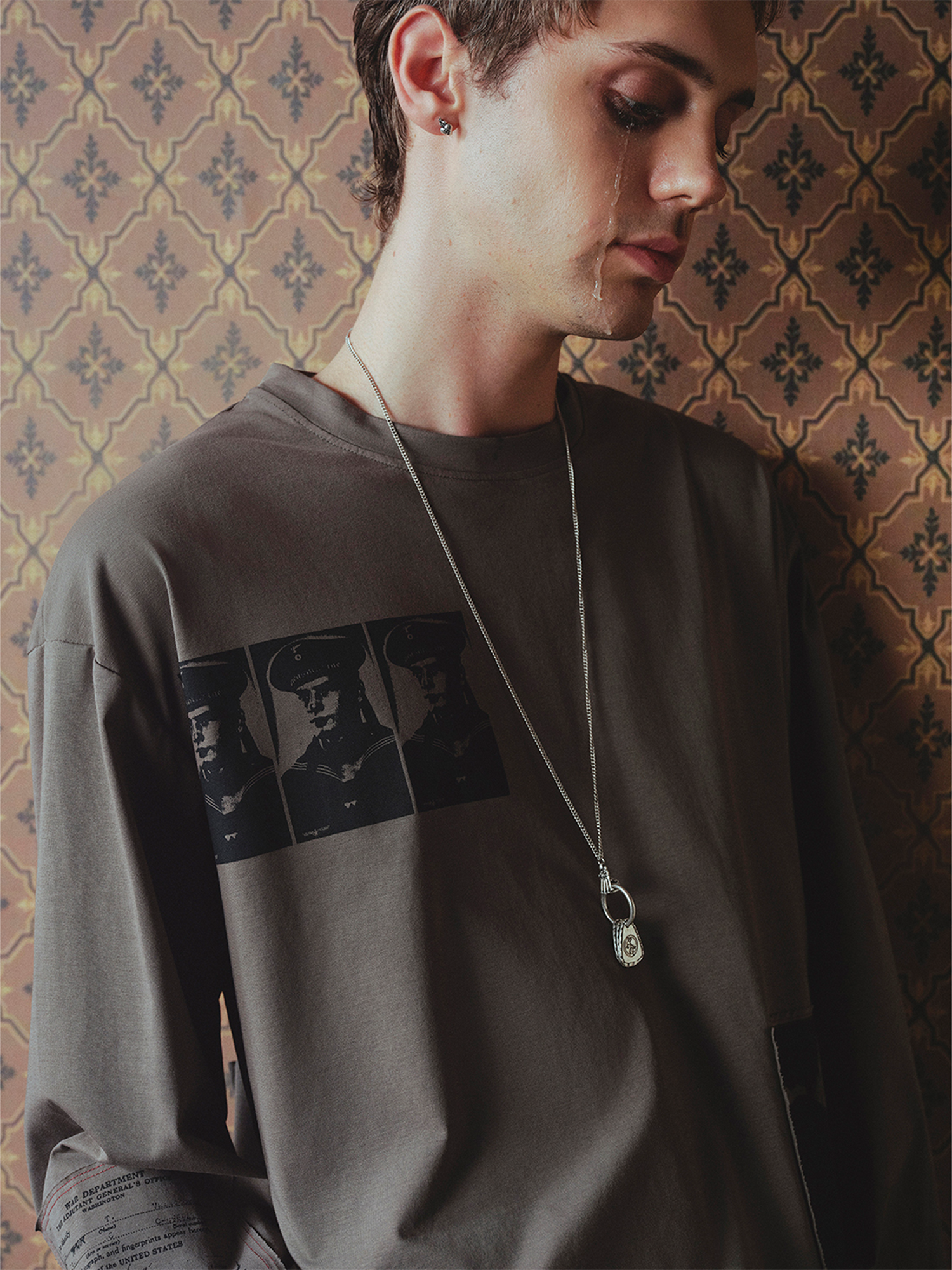 RICHILL Military Graphic Patch Long-Sleeve Tee, premium urban and streetwear designers apparel on PROJECTISR.com, RICHILL
