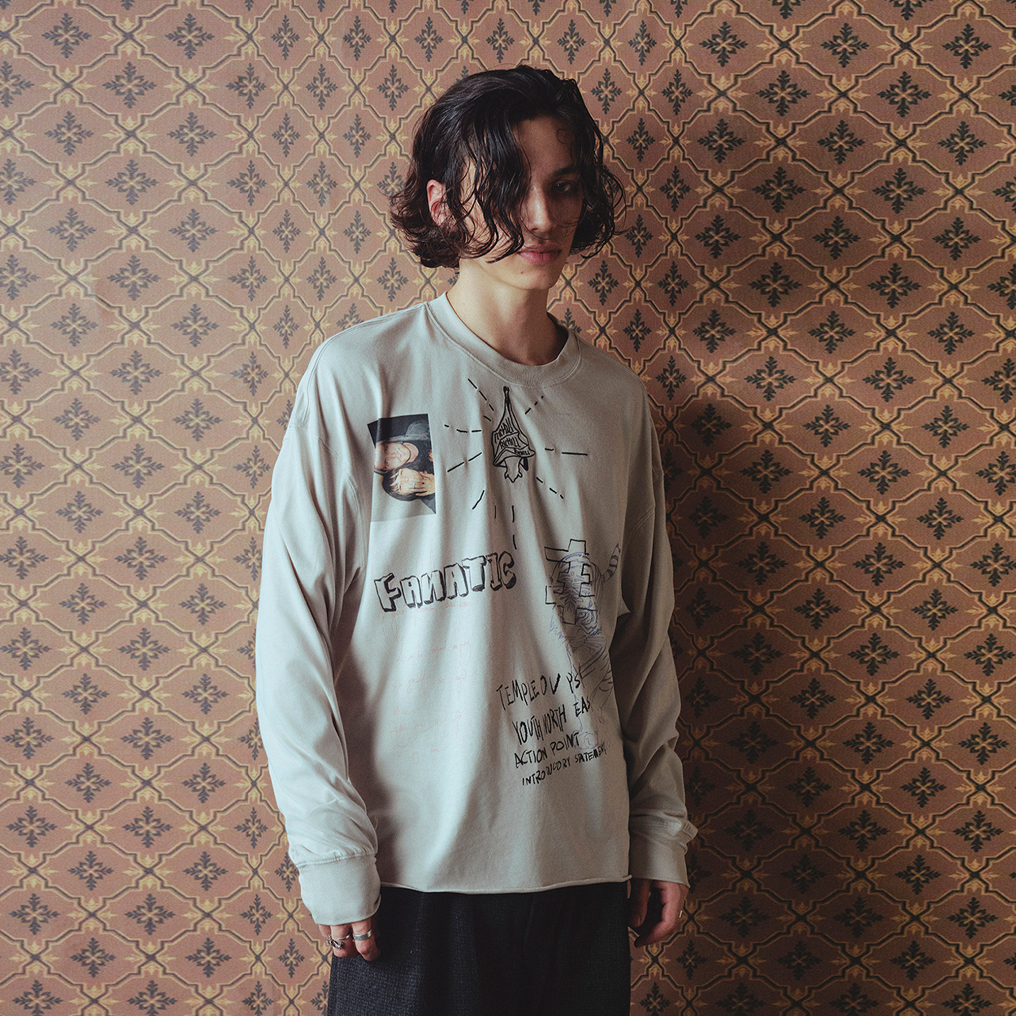 RICHILL Sketch Crewneck Long-Sleeve Tee, premium urban and streetwear designers apparel on PROJECTISR.com, RICHILL