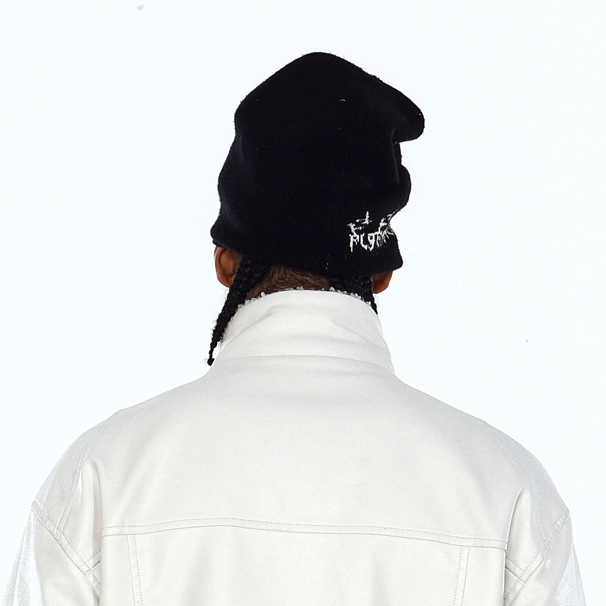 FLYERRER Grunge Cross Jacquard Slouch Beanie