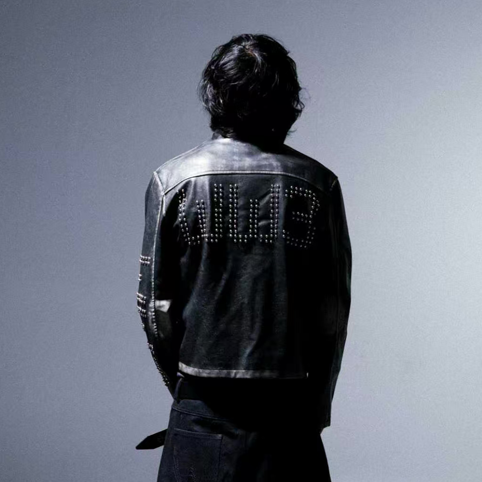 PCCVISION x GMK Distressed Studded Leather Jacket