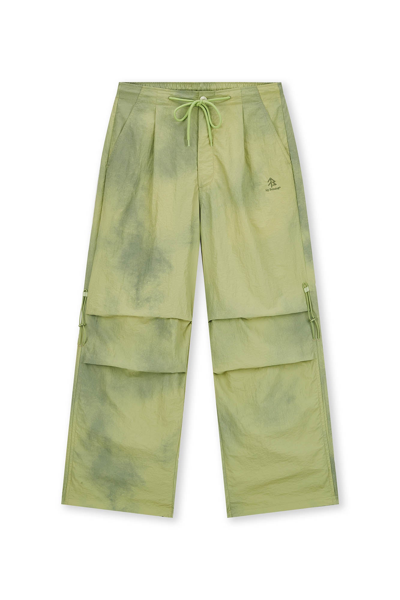 BONELESS Tie-Dye Crinkled Parachute Pants, premium urban and streetwear designers apparel on PROJECTISR.com, BONELESS