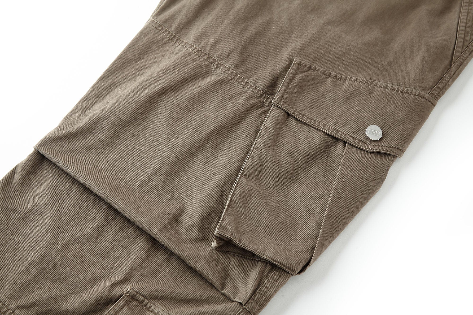 BONELESS Multi-Pocket Pleated Knee Drawstring Pants