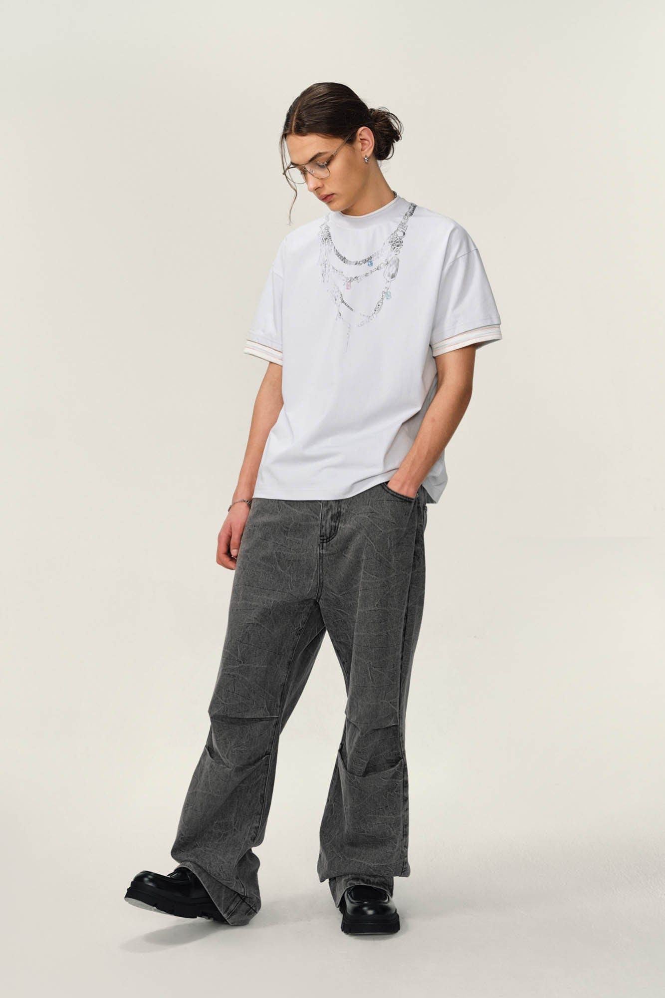 OVDY Chain Graphic Layered Sorona T-Shirt, premium urban and streetwear designers apparel on PROJECTISR.com, OVDY