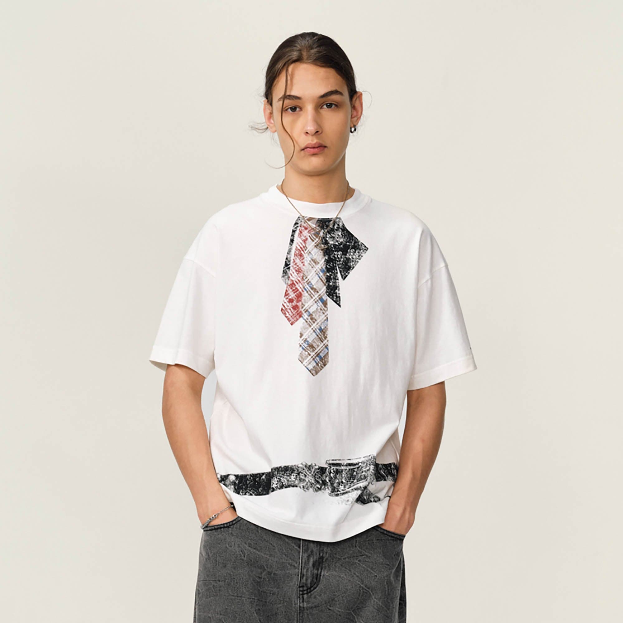 OVDY Tie-Belt Graphic T-Shirt, premium urban and streetwear designers apparel on PROJECTISR.com, OVDY