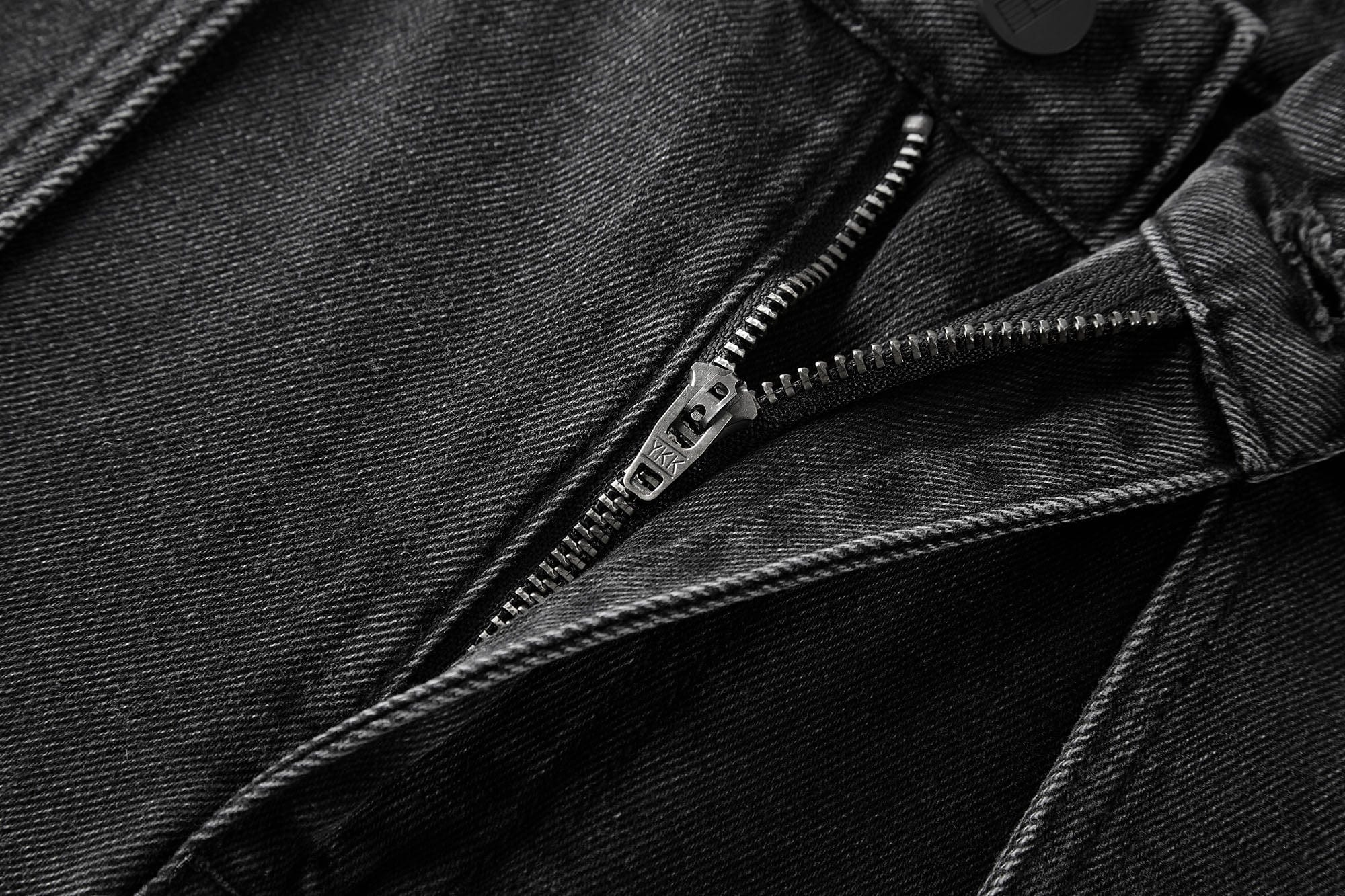 BONELESS Crinkled Embroidered Straight-Leg Jeans, premium urban and streetwear designers apparel on PROJECTISR.com, BONELESS